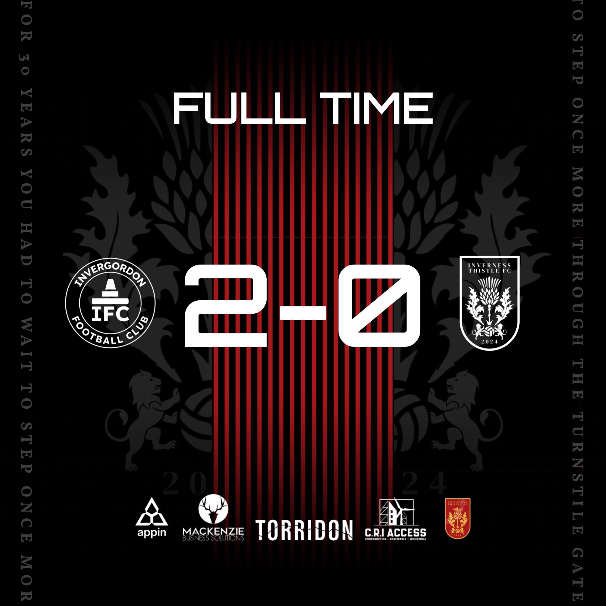 Inverness - 🔴⚫️🔴 RESULT 🔴⚫️🔴 It was a 2-0 loss in the road to the ...