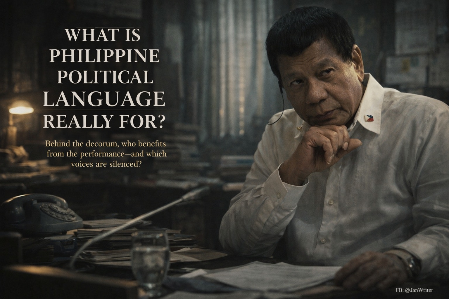 JAN Writer - THE GRAMMAR OF POWER: ON DUTERTE, VERNACULAR... | Facebook