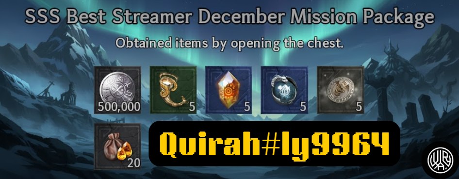 Quirah - SEND 30 SEEDS + BOOKMARK = BEST STREAMER COUPON Support Code ...