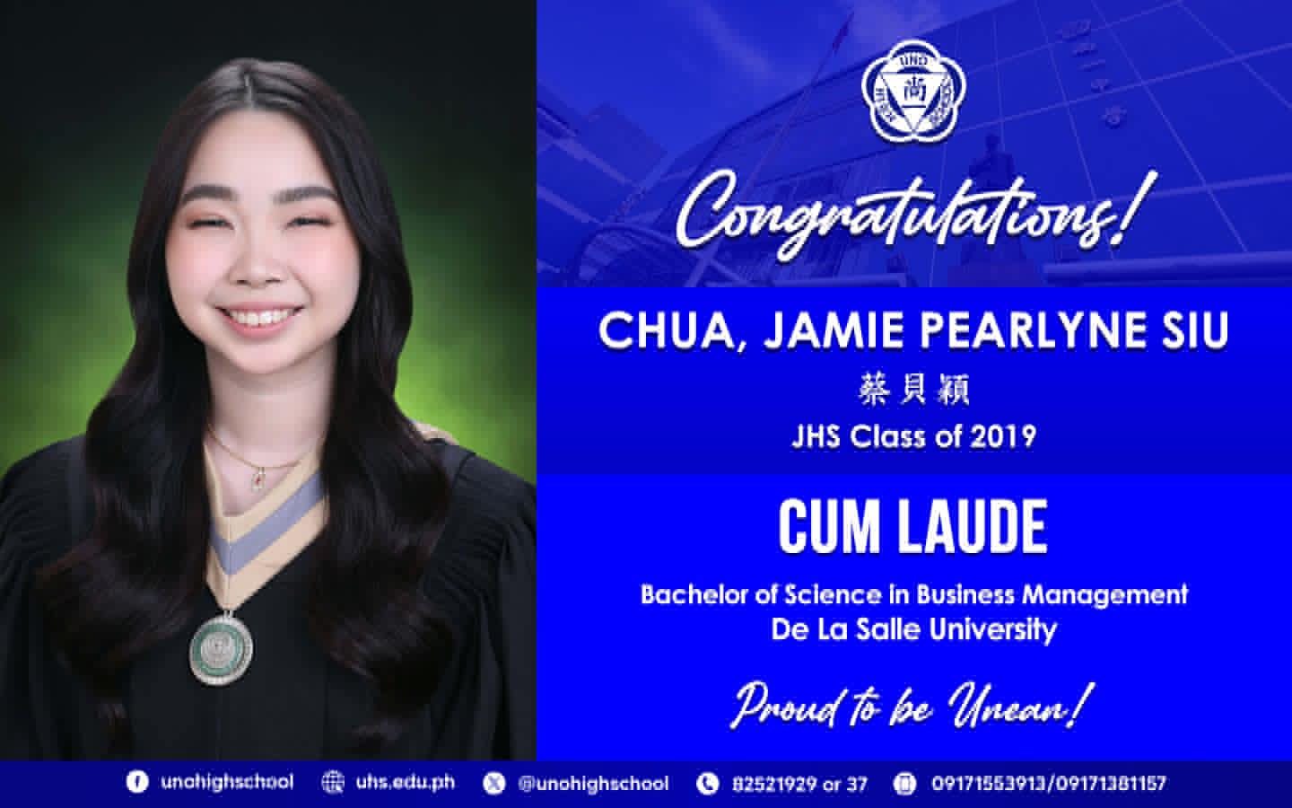 Uno - 🎉 Congratulations to Jamie Pearlyne Siu Chua (蔡貝穎)! 🎉 A member of ...