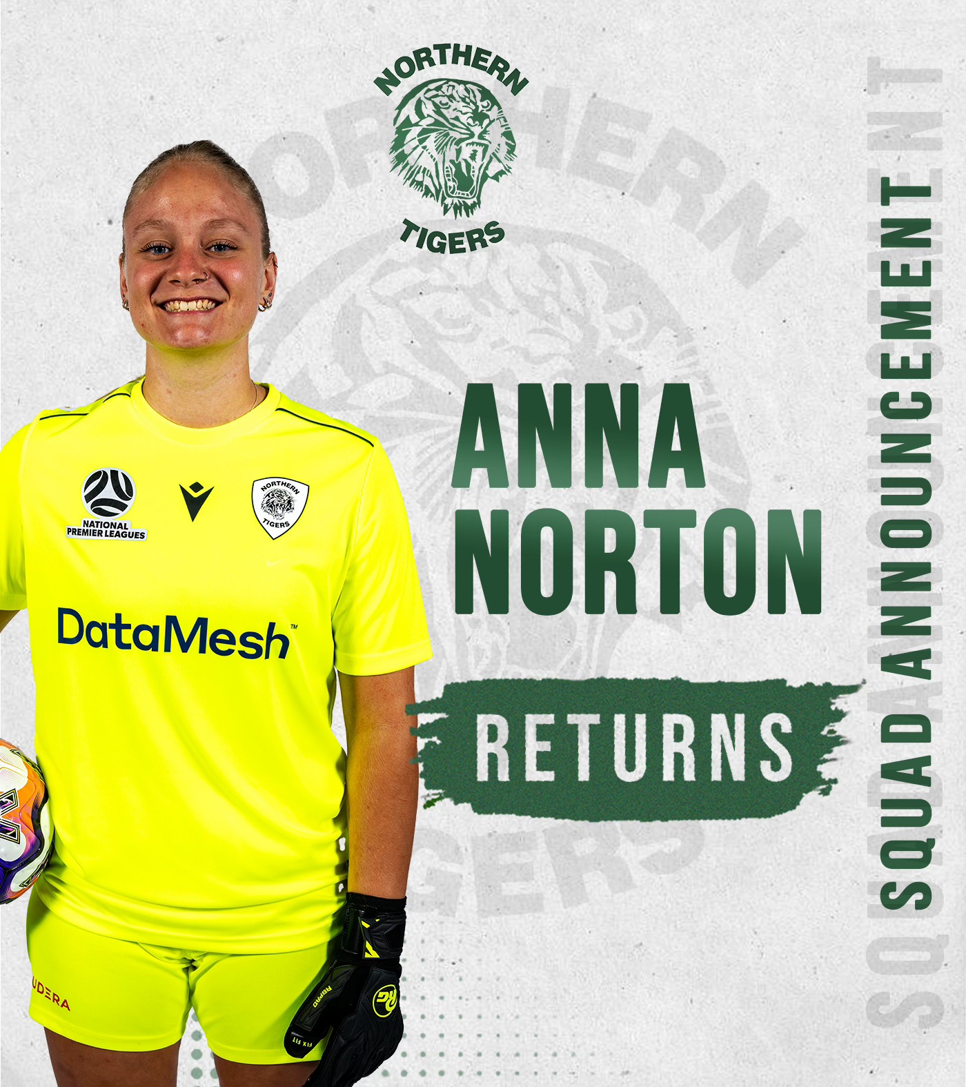 We welcome back Anna Norton to the... - Northern Tigers FC | Facebook