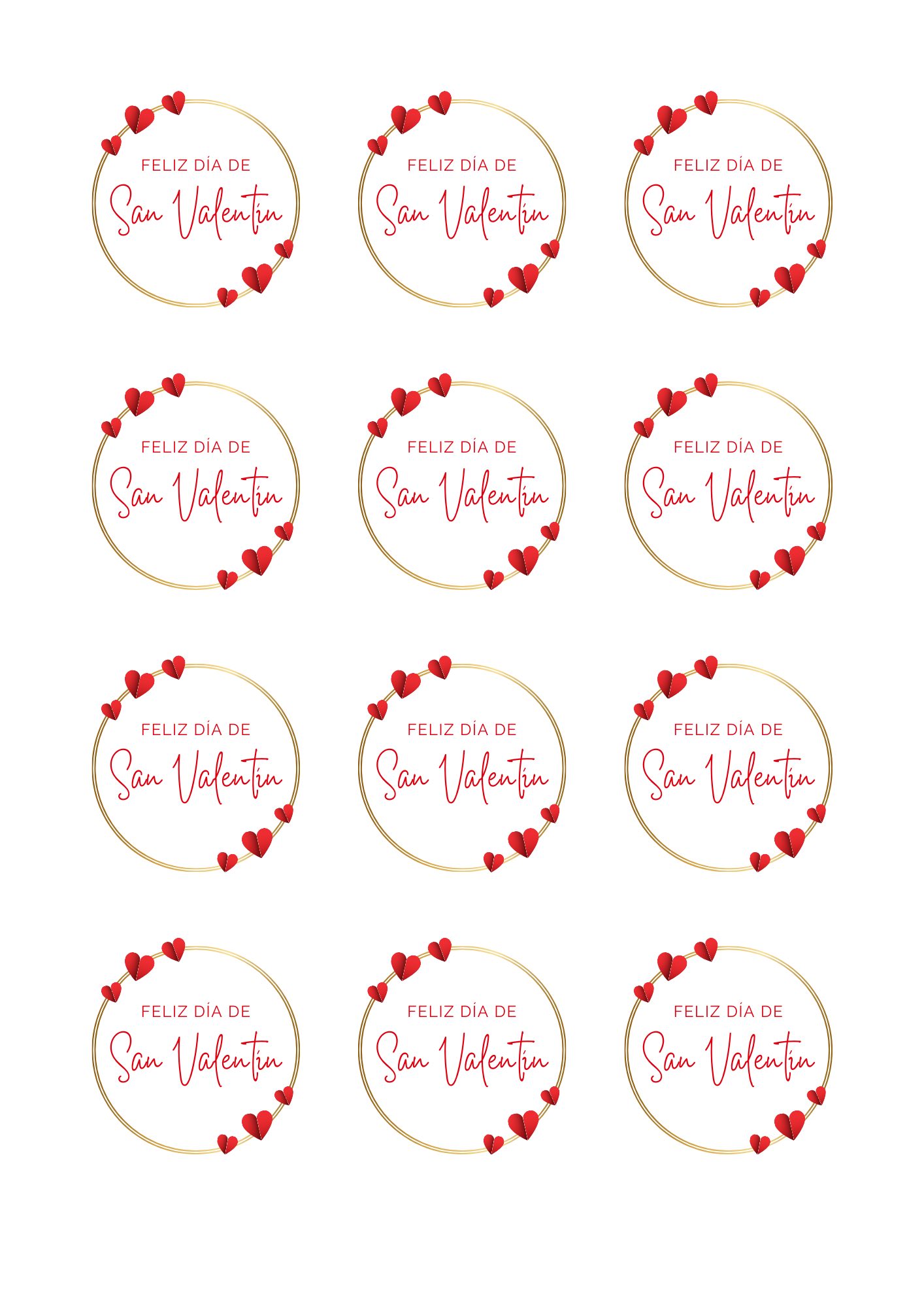 Tarjetitas de San Valentín que puedes imprimir. Realizadas en Canva. 💕 ...