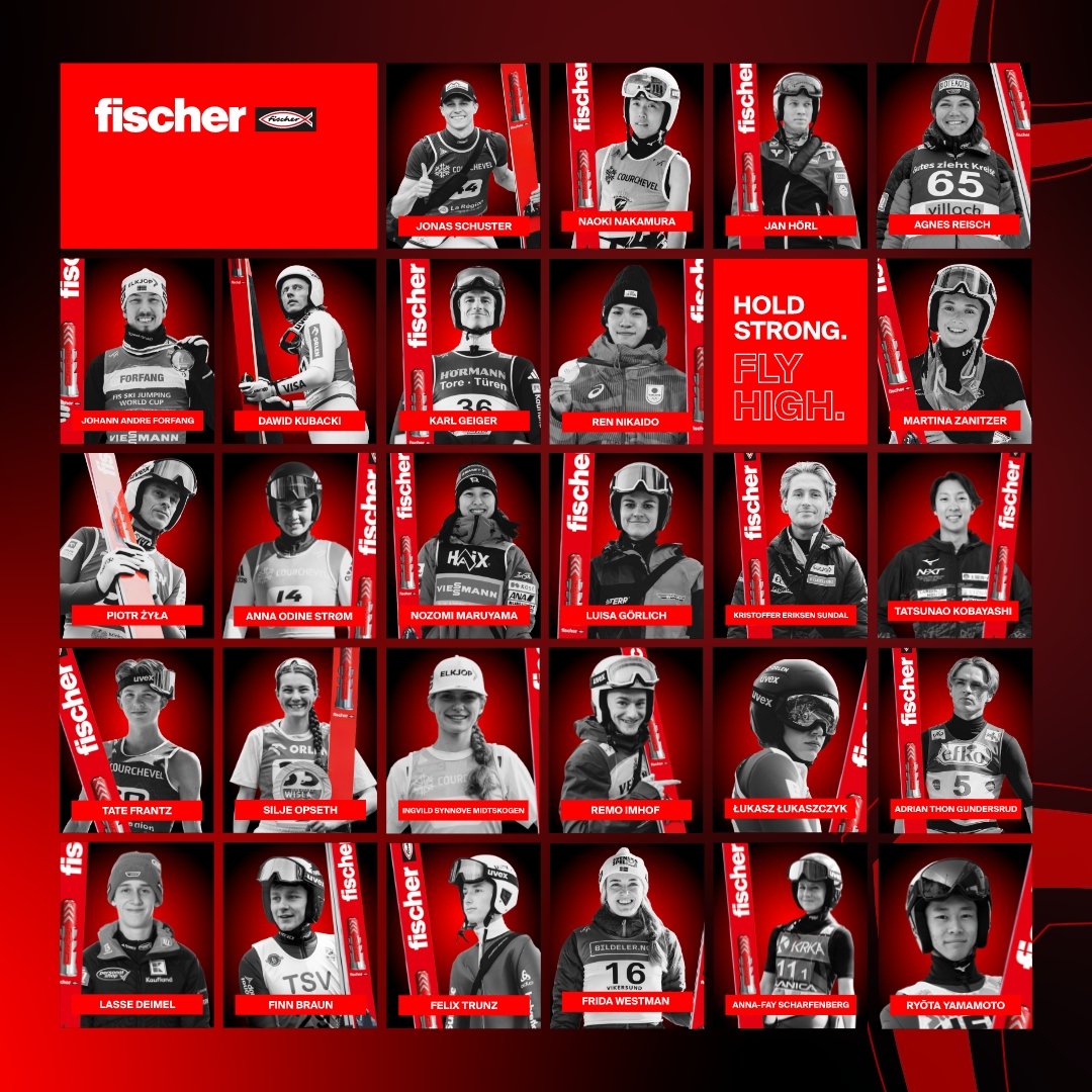 The new fischer ski jumping team is starting with 27 athletes from