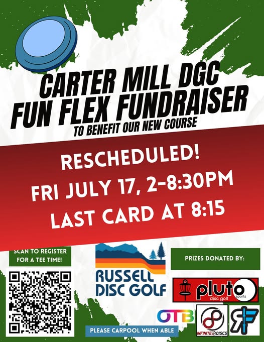 Carter Mill disc golf course fundraiser tournament rescheduled to
