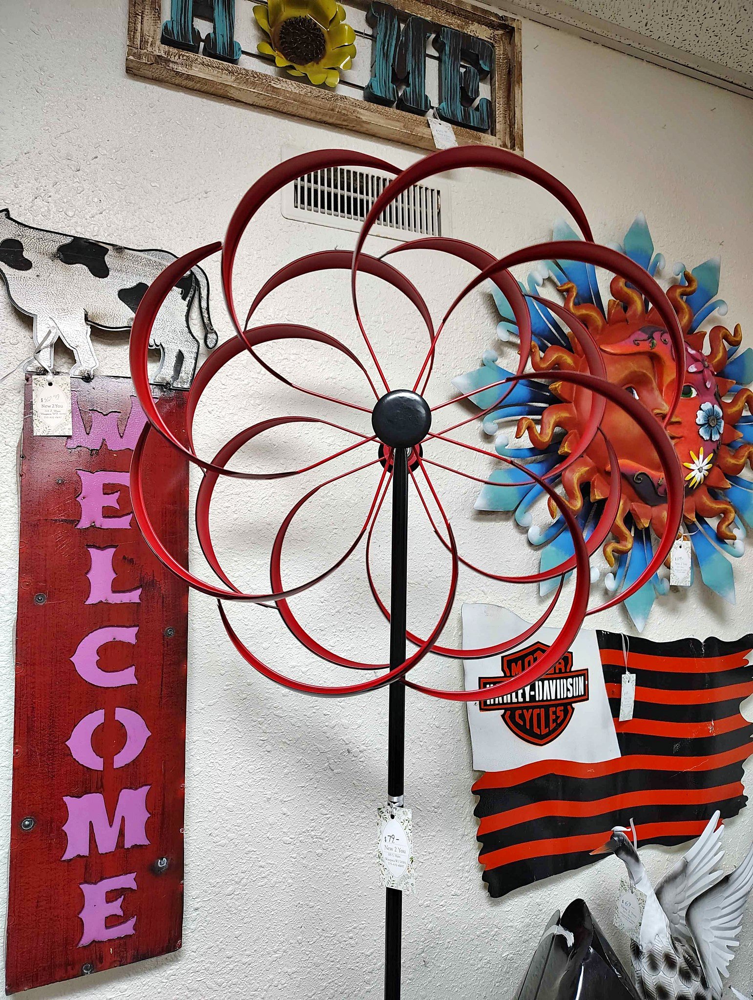 7 ft Red ribbon wind spinner - Windmills & Spinners - Waupaca ...