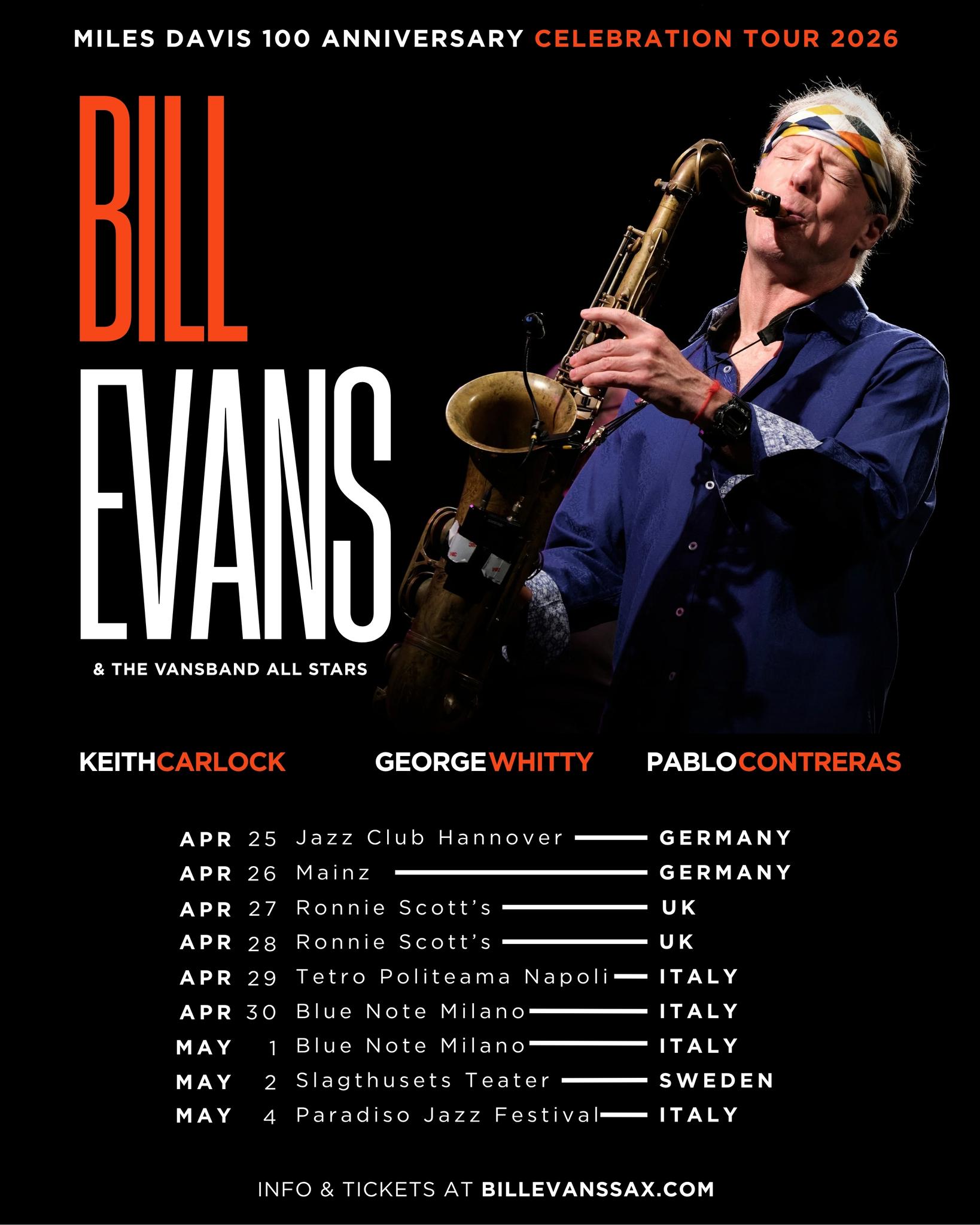 Bill Evans (@billevanssax) • Facebook