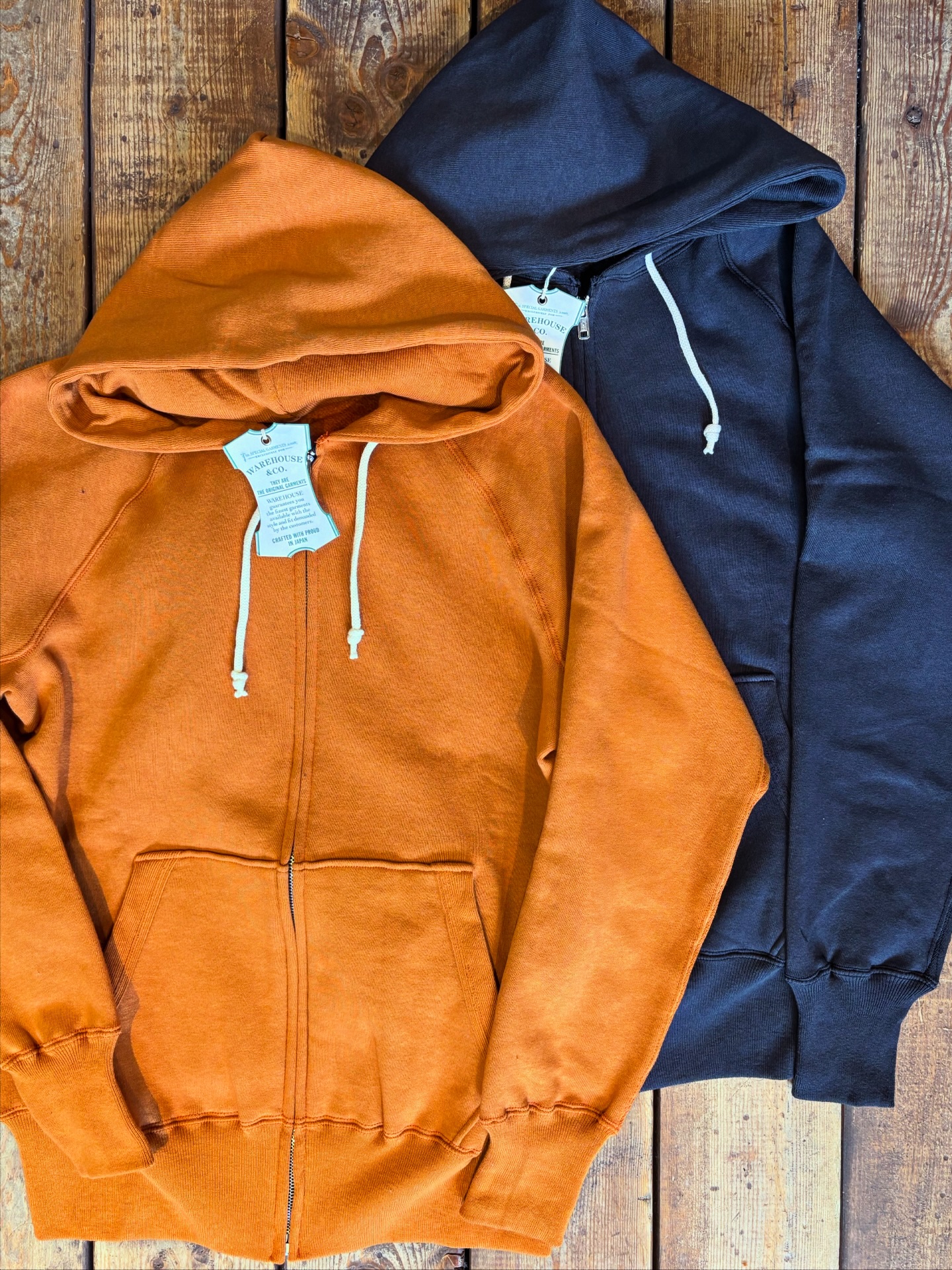 WARE HOUSE Lot.496 “FULL ZIP HOODIE” color/ORANGE,BLACK シンプルな