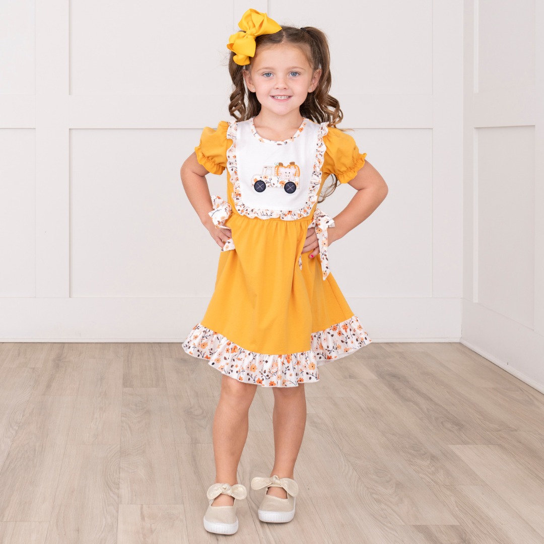 cute pumpkin dress A little sunshine, a little magic, and A LOT of cute. 🌻🎃🐷💛⁠ ⁠ The Sunshine Pumpkin is giving fall's cutest little farm girl and we are OBSESSED. 🍂✨ That sweet Plush Size:3X (22-26) AD5341-BOHM Hair is the most Perfect for the girl