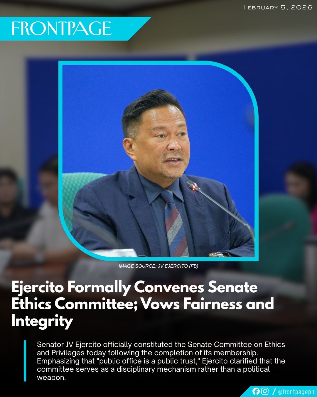 Frontpage PH - LOOK | Senate Ethics Body Officially... | Facebook