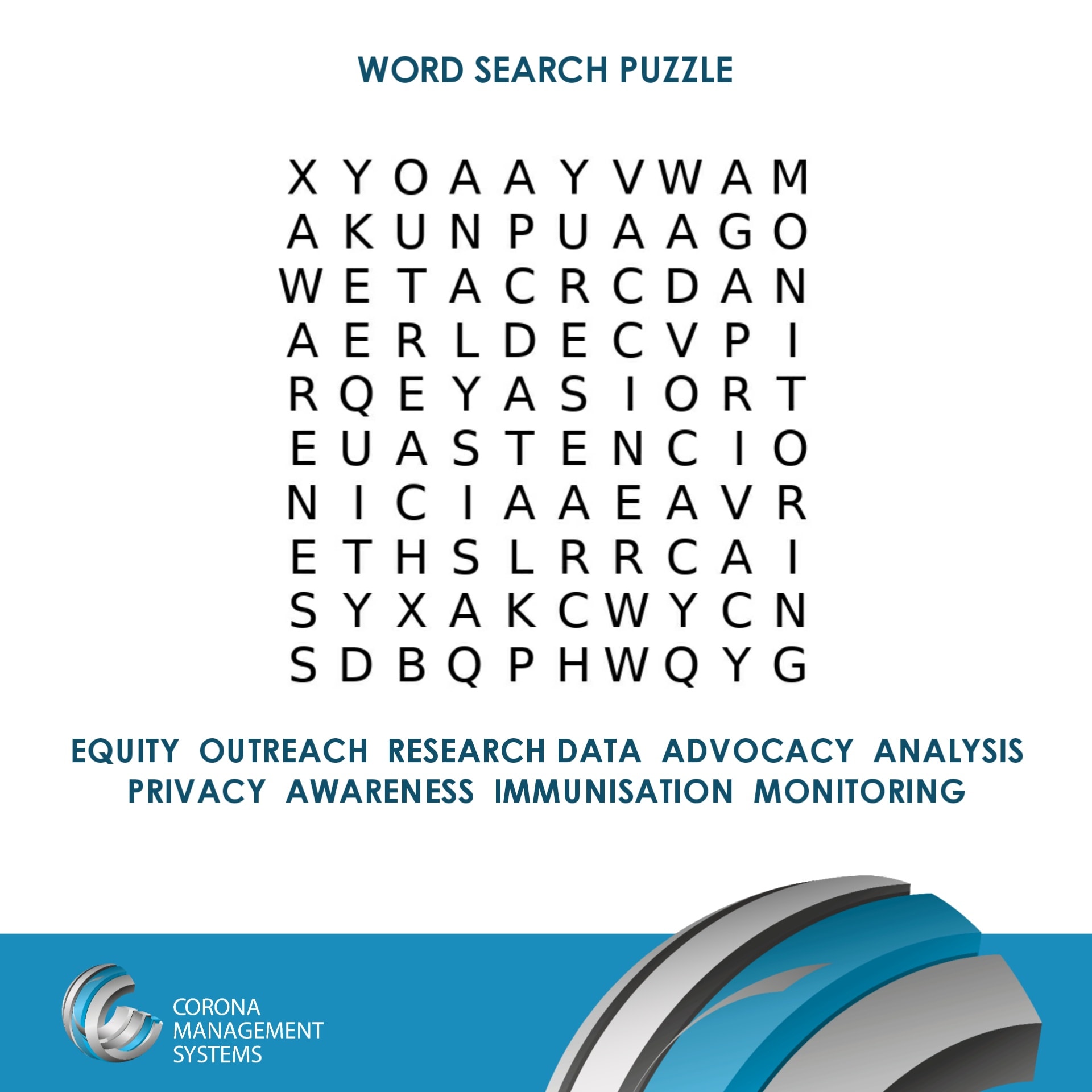Fun Friday Puzzle! How many health words can you spot? These words