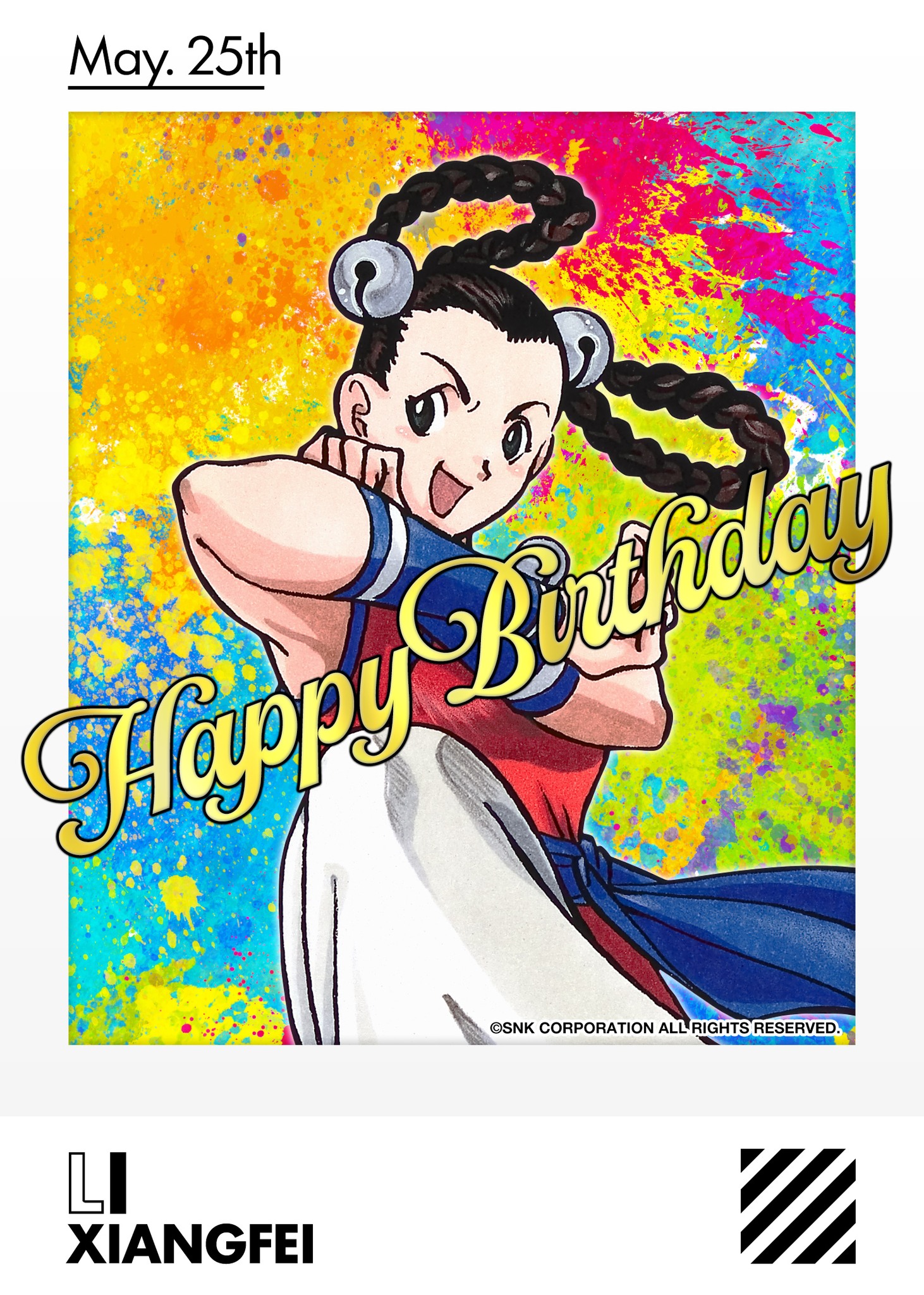 HAPPY BIRTHDAY! May 25 marks the birthday of Li Xiangfei! Send