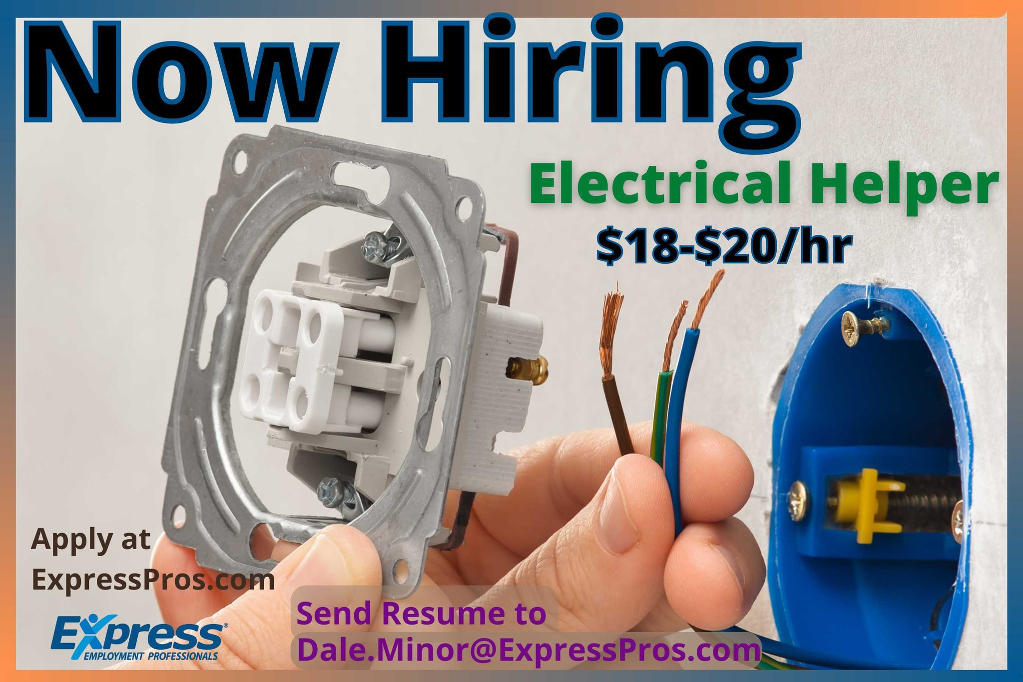 Now Hiring – Electrical Helper - $18-$20/hr - North San Antonio, Temp ...