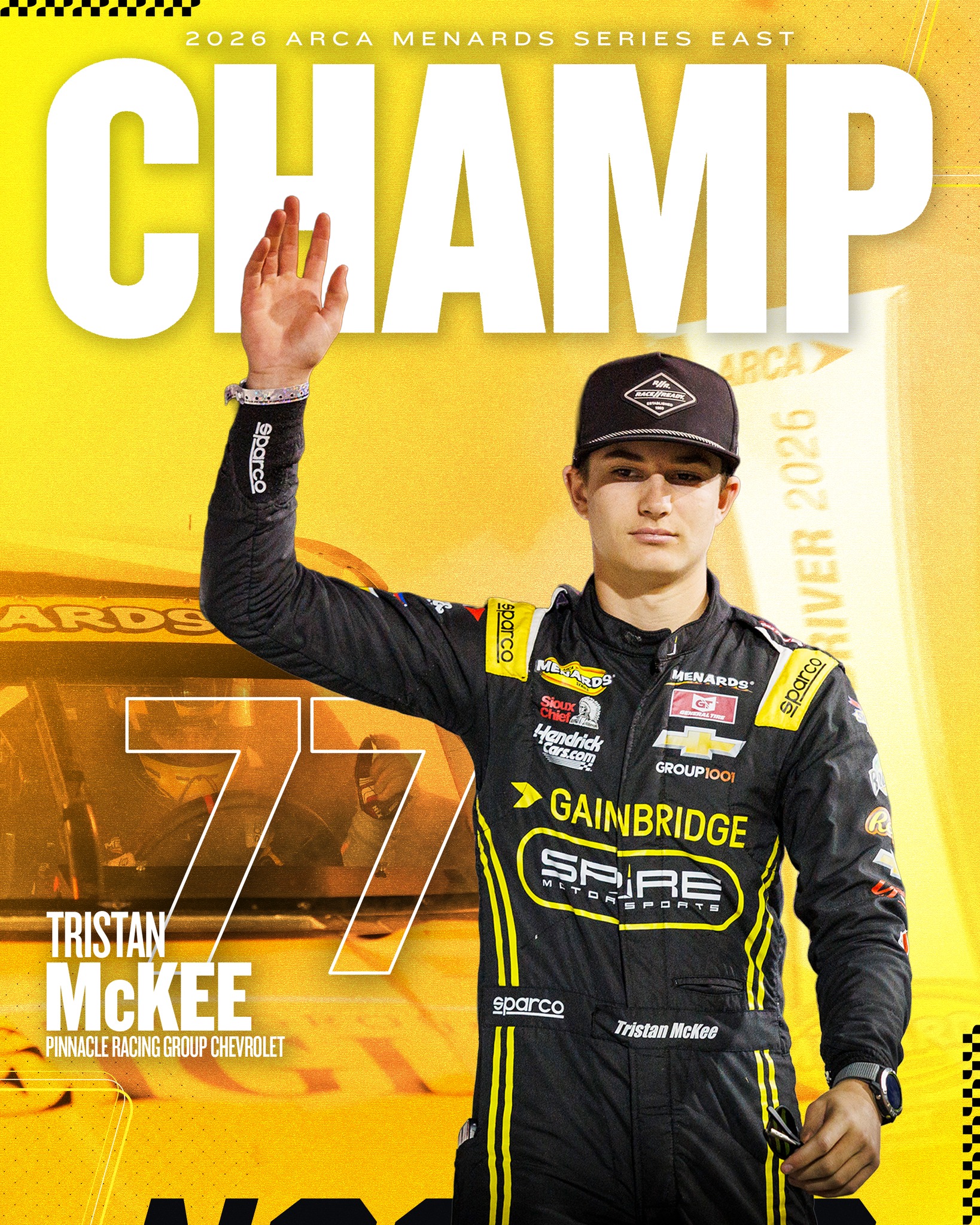 Secured the hardware! 🏆 Tristan McKee wins the 2026 ARCA Menards