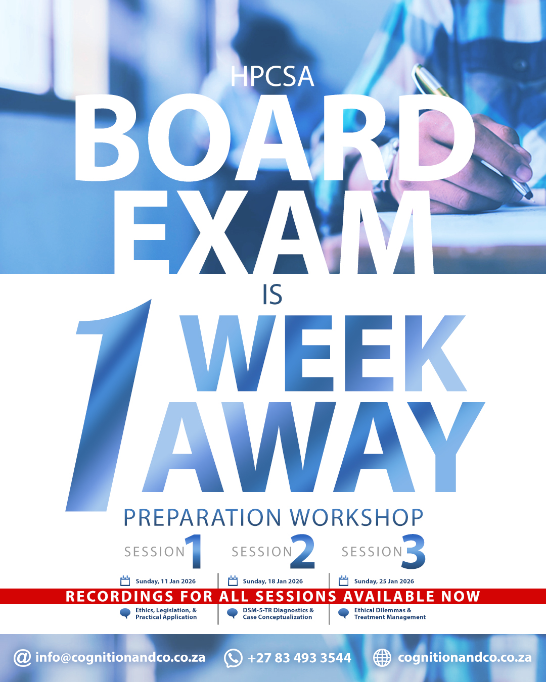 Cognition - ⏰ The Board Exam is just ONE WEEK away! ⏰ If things are ...