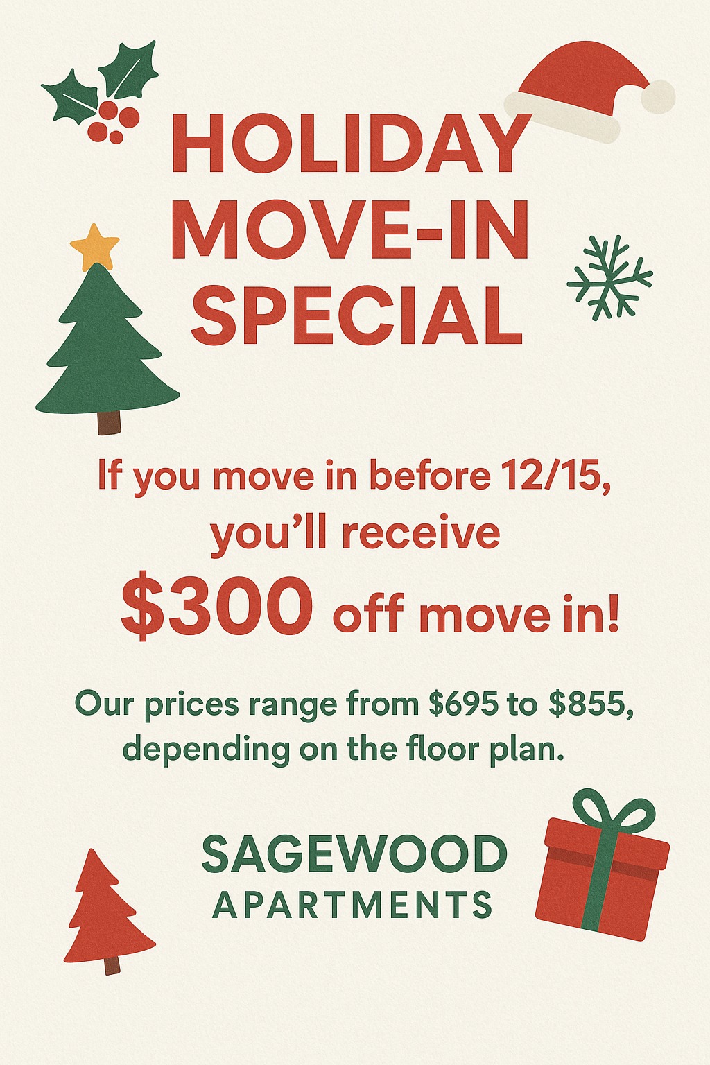Sagewood - 🎄 Holiday Move-In Special at Sagewood Apartments! 🎄 Looking ...