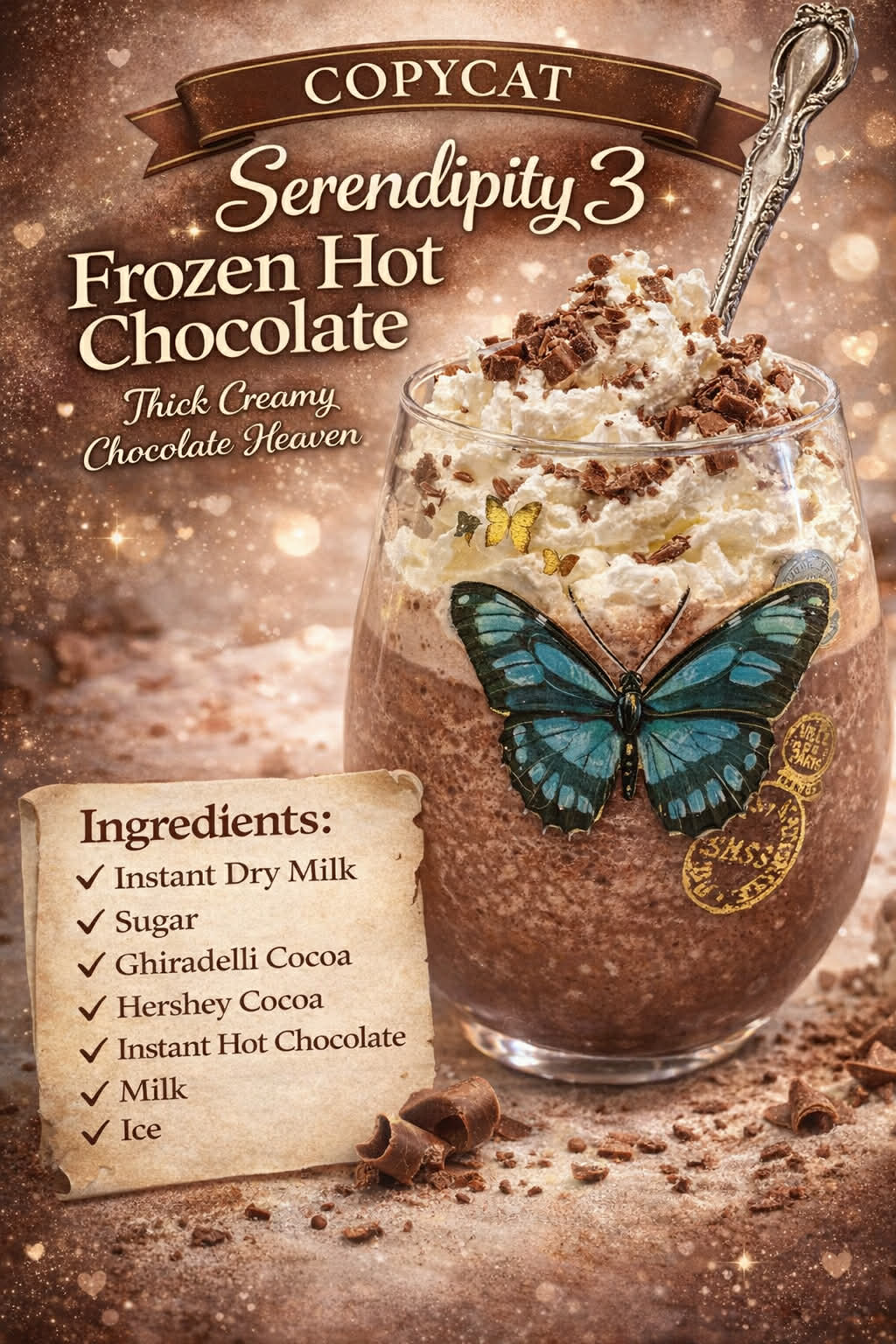 Sparkles - ⭐ Copycat Serendipity 3 Frozen Hot Chocolate ⭐ What