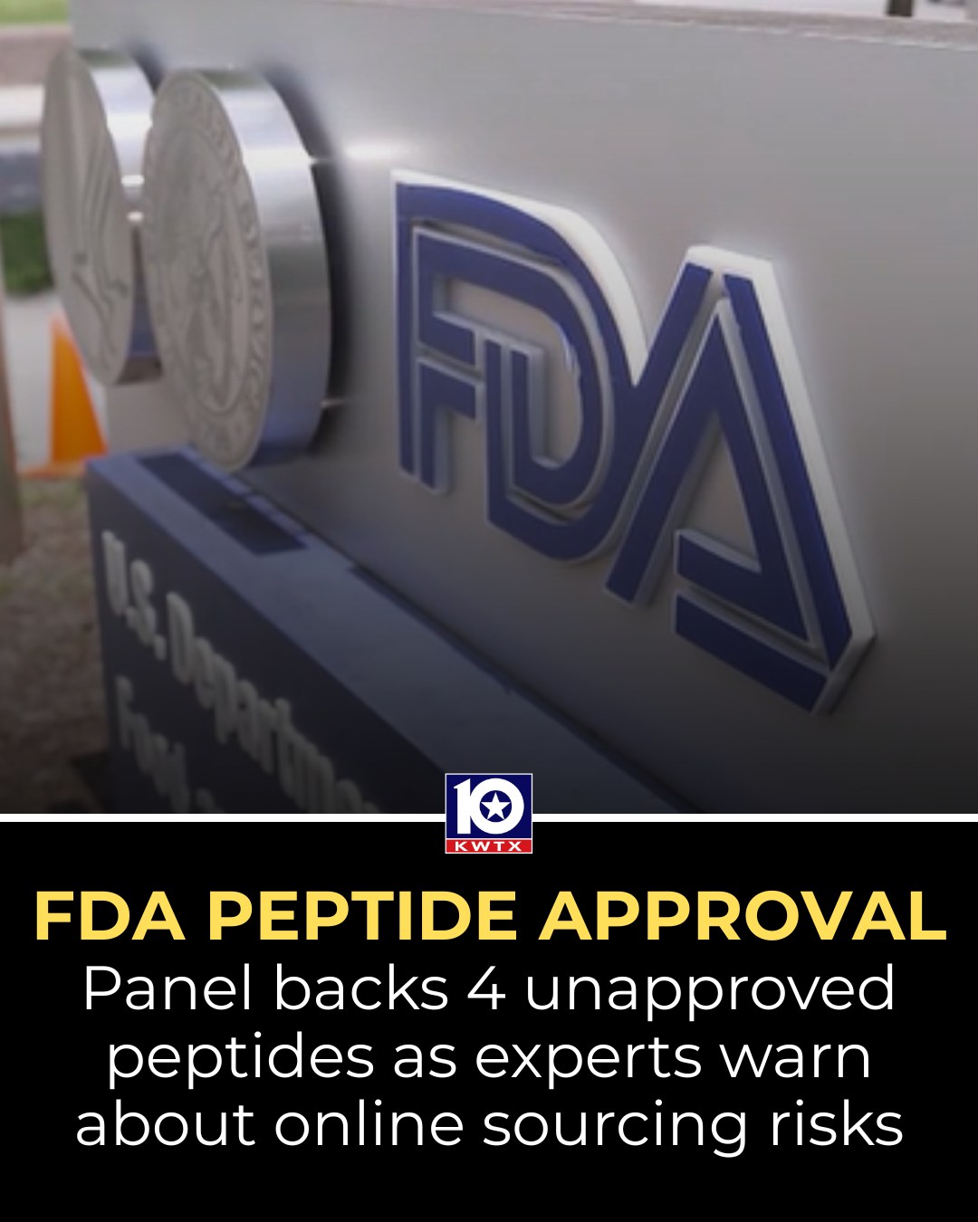 An FDA advisory panel voted to support allowing pharmacies to compound four unapproved peptides, but experts warn the bigger danger may be the online gray market. Details: 🔗kwtx.com/2026/07/27/fda-panel-backs-4-unapproved-peptides-experts-warn-about 