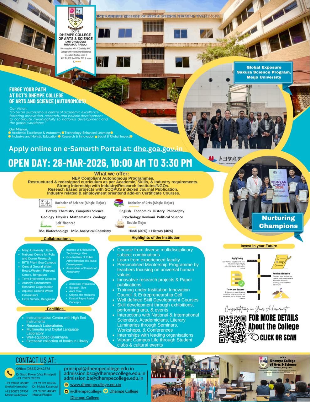 🎓✨ Open Day 2026 Step into Dhempe College and discover a world