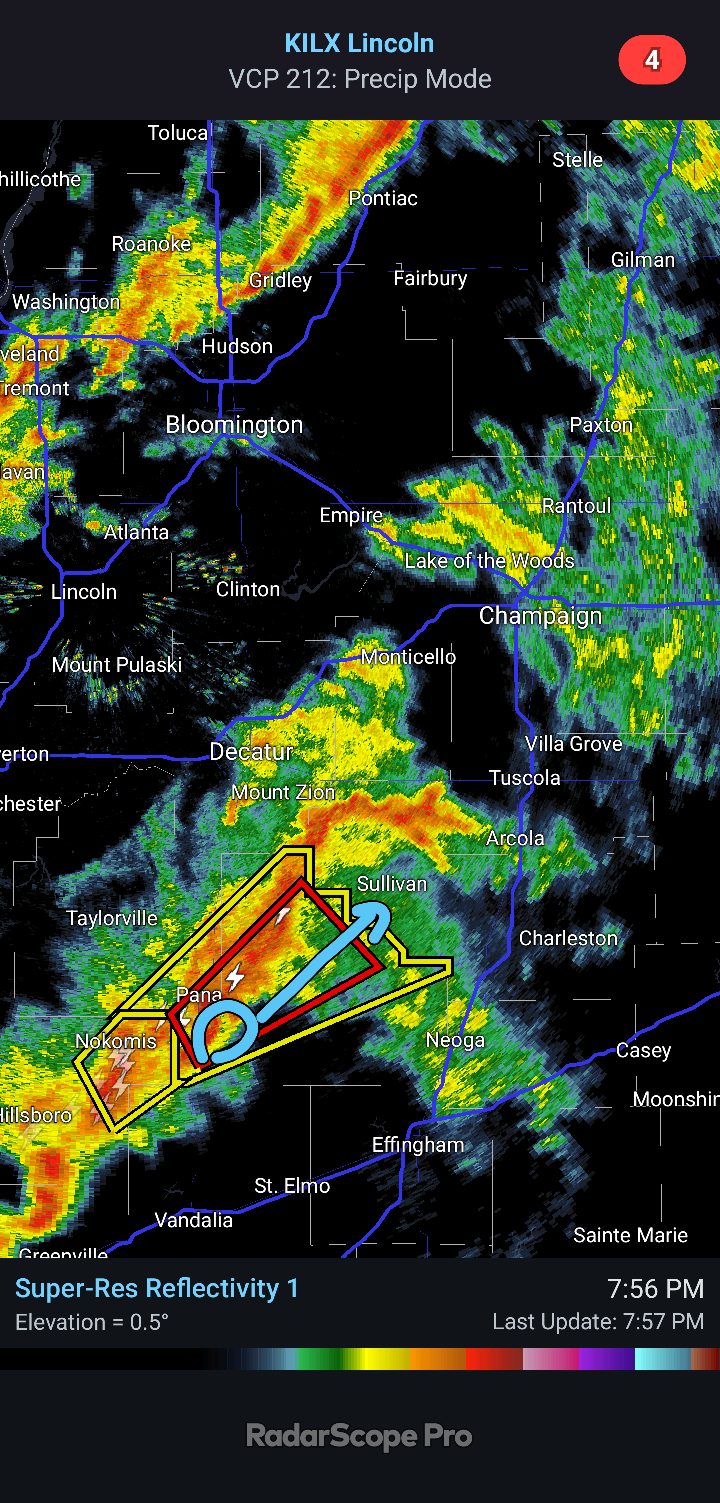 Northern - 8pm: A new tornado warning is now active for this cell near ...