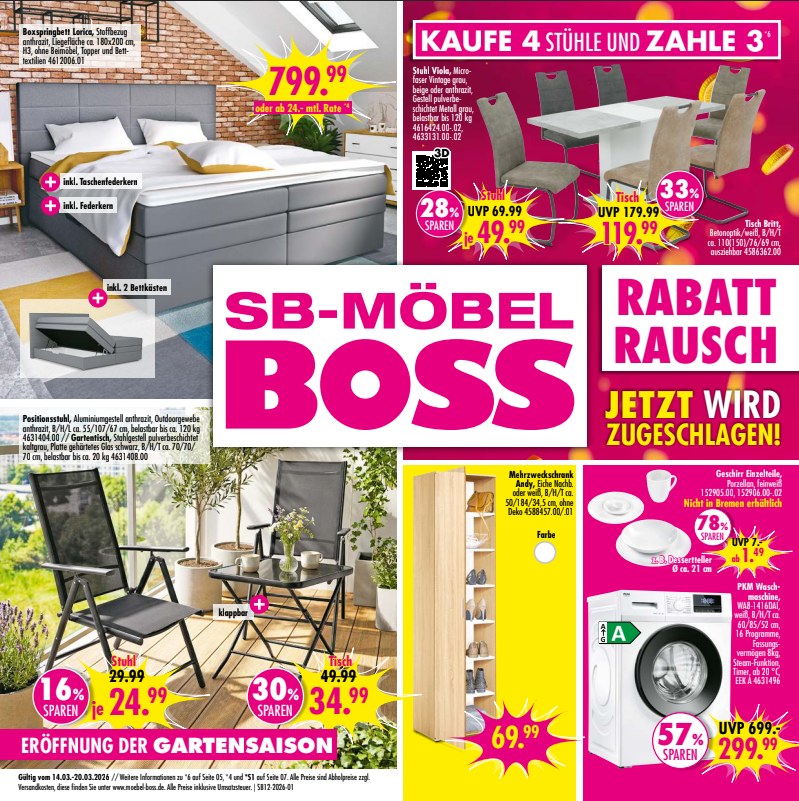 ✨ Der neue SB-Möbel BOSSProspekt ist da 🏡 Ihr seid auf der Suche nach tollen Angeboten? Dann schaut unbedingt ins aktuelle Möbel Boss Prospekt! Hier erwarten euch attraktive Schnäppchen und reduzierte Lieblingsstücke –