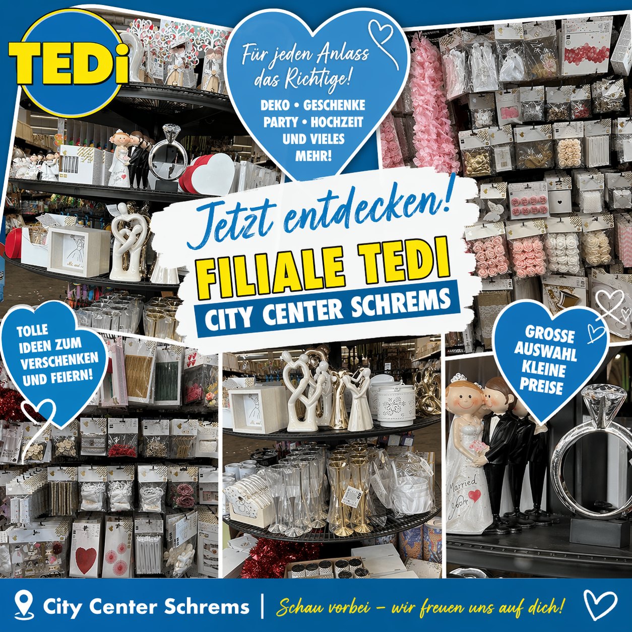 TEDi ✨ Deko, Geschenke & Party-Highlights zum kleinen Preis! 💛 Du planst eine Feier 🎉, suchst ein besonderes Geschenk 🎁 oder möchtest dein Zuhause verschönern? Dann bist du bei TEDi im City