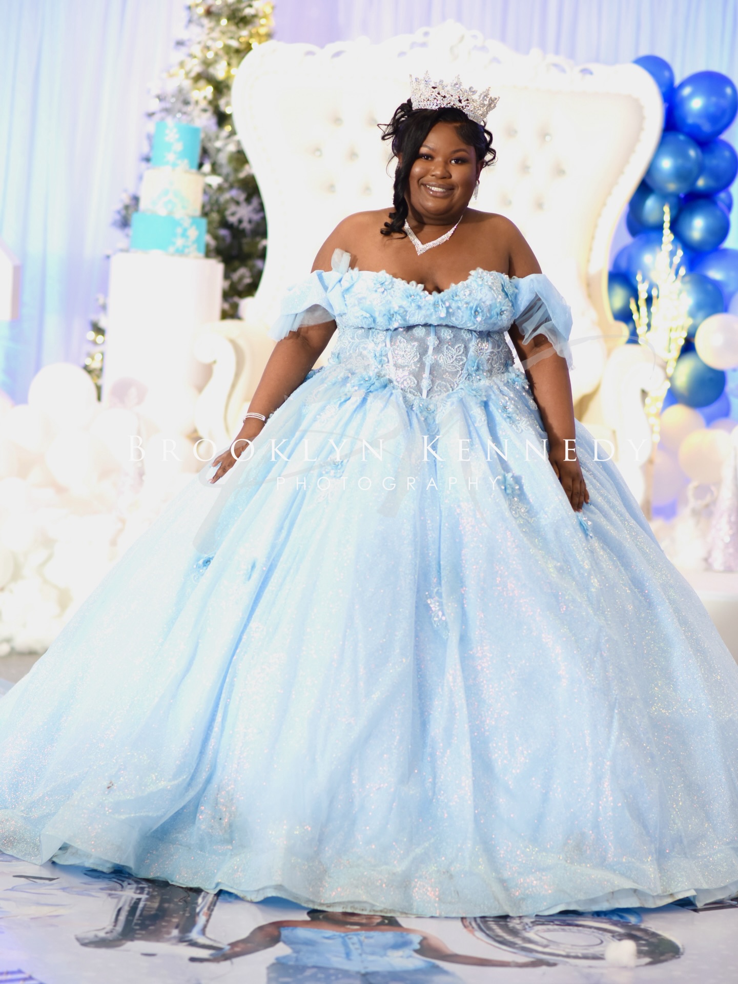 winter wonderland dresses for sweet 16 A come to life ❄️ Snow falling, smiles glowing, and memories being made. Lauren's was absolutely magical, and it was truly a pleasure capturing such a special milestone Color:Seersucker Blue Not for use on collection:long-weekend Acne Studios Barrow Asymmetric