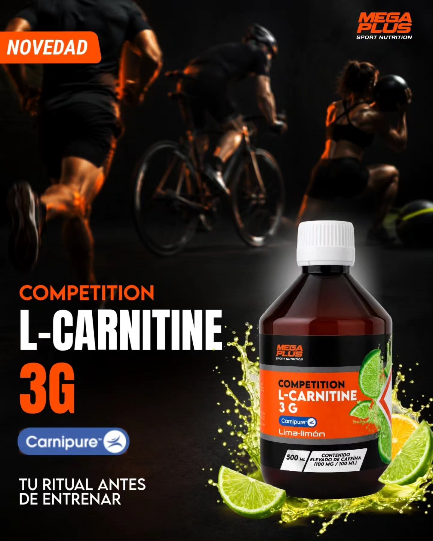 l carnitina 3g Tu entrenamiento empieza antes del primer movimiento. 🏃‍♀️🚴‍♂️🏋️ L‑Carnitine Competition aporta por toma: ⚡ 3 g de L‑carnitina Carnipure® ⚡ 10 mg de cafeína 🍋 Refrescante sabor lima‑limón Incorpora un tapón — Herbal Weight Management