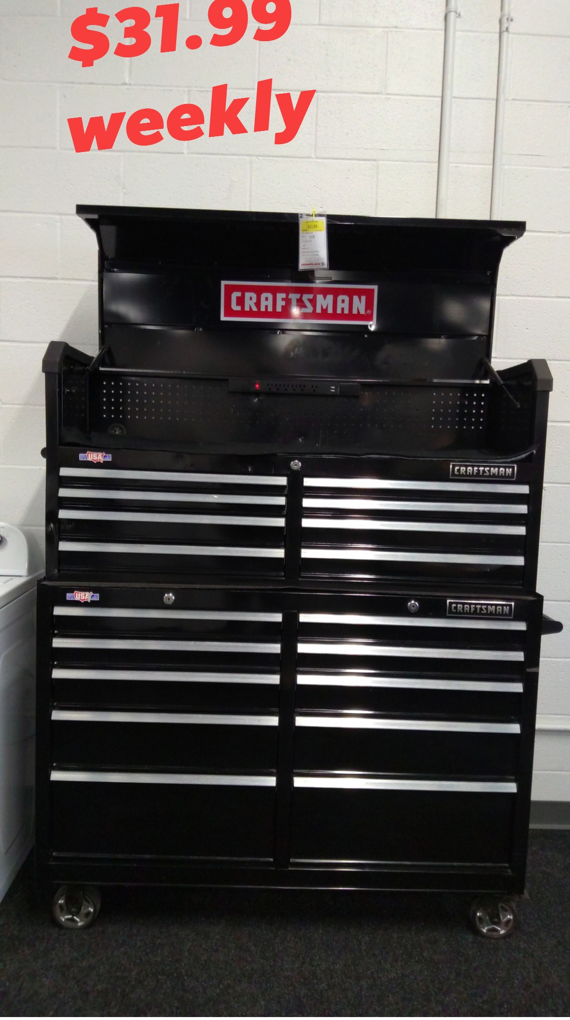 Showplace - $31.99 weekly! Check out this Craftsman toolbox With 18 ...