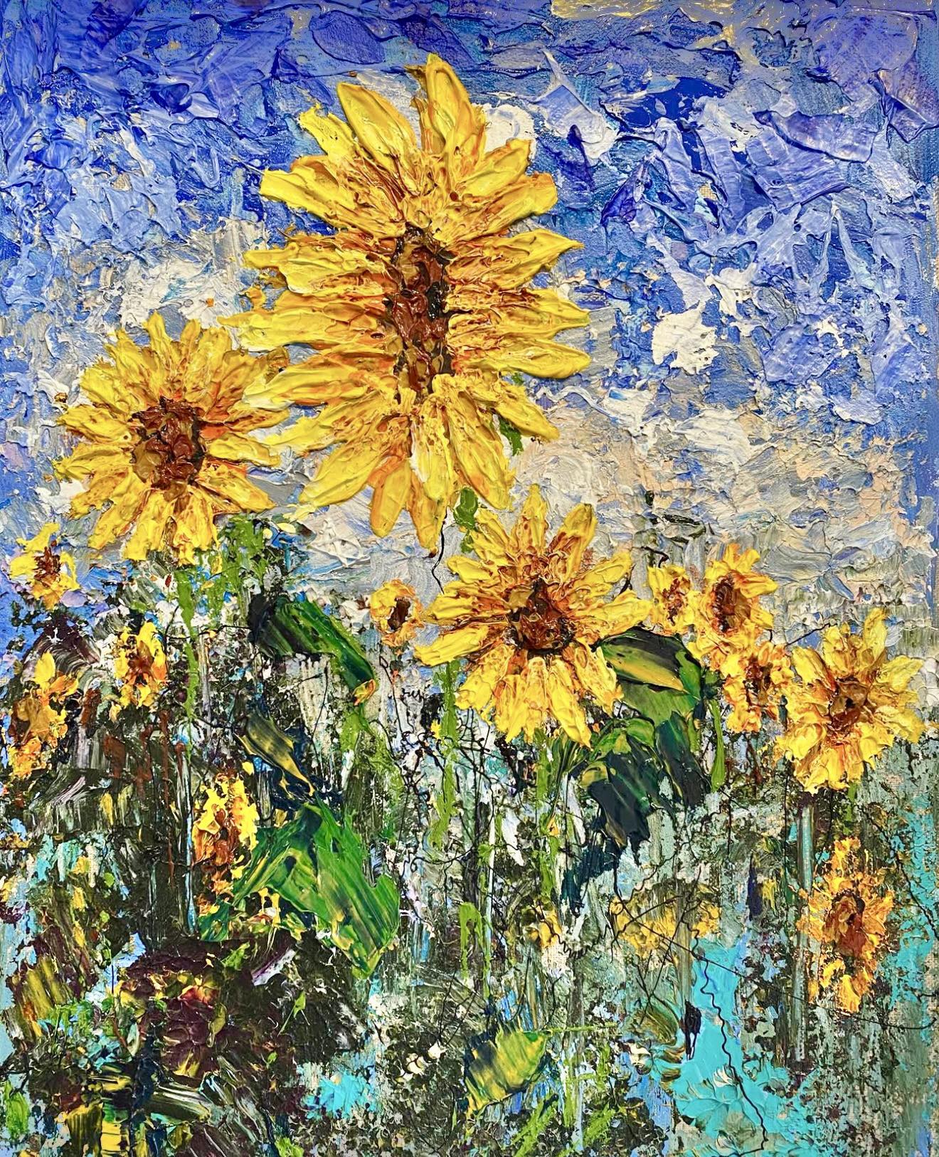 ⚜️Sunflowers ⚜️ 👩‍🎨 Original Acrylic On Canva Painting by