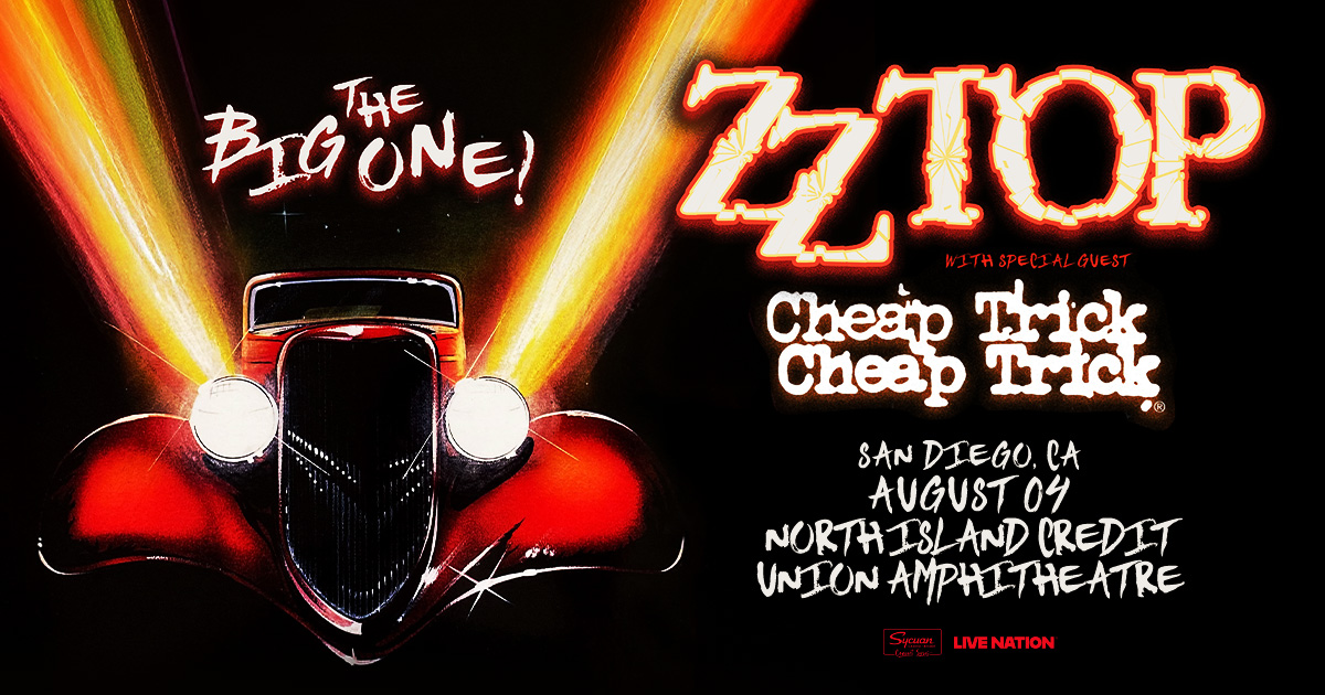 ZZ Top is playing a show at North Island Credit Union Amphitheatre