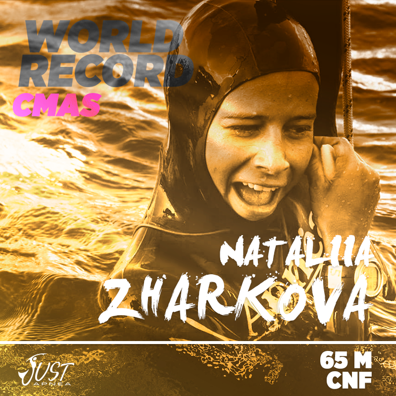 Just Apnea - 🏆 New World Record CMAS -65 m CNF she is... | Facebook