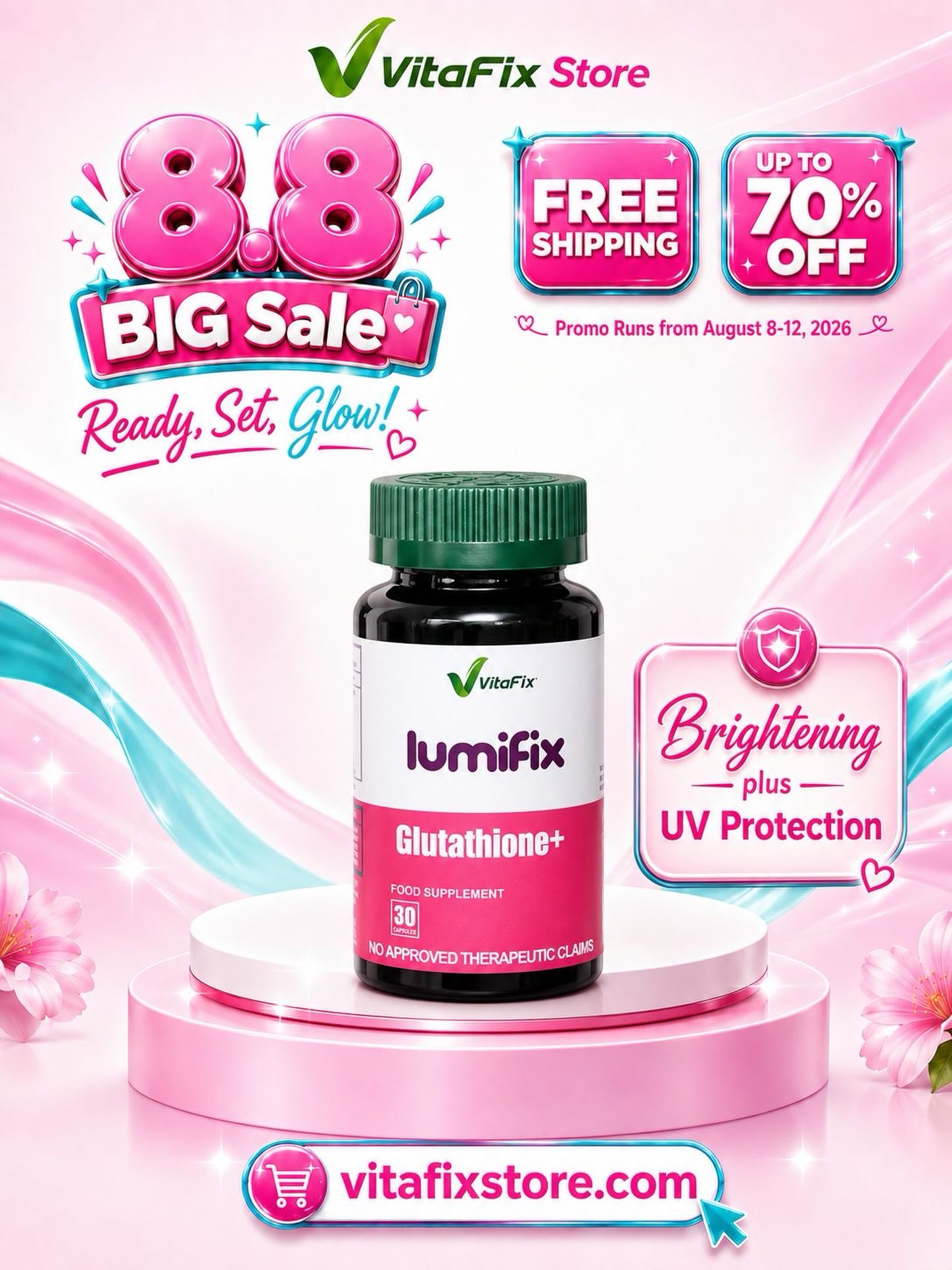 lumifix glutathione VitaFixstore Select Package:Pack of Five immune-allergies GHK-Cu Peptide Benefits: Hydration,