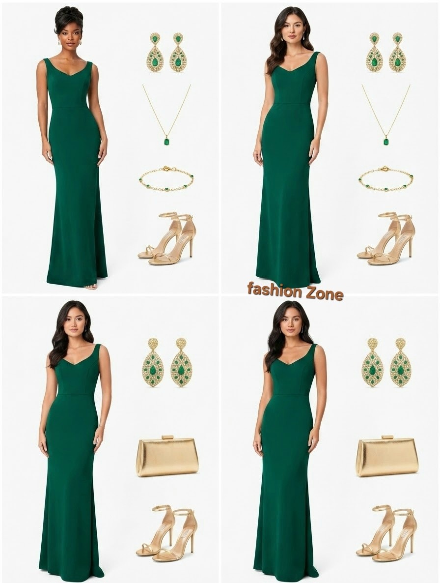 emerald green dress accessories Gown Styling #accessories #fashioninspo #dressing Goes US SIZE:8 Lilac Dress Emerald Coast Lace Long