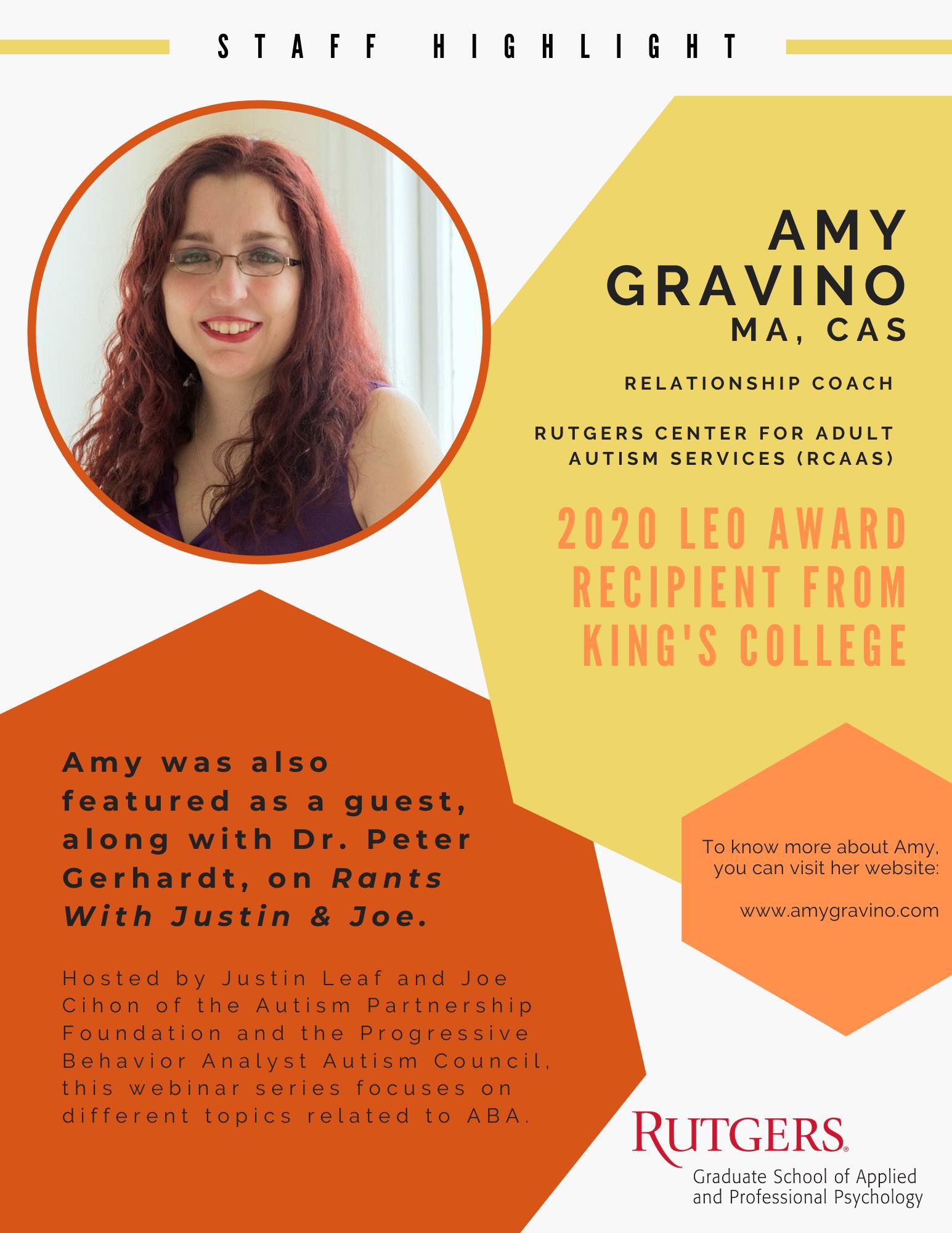 Congratulations... - Rutgers Center for Adult Autism Services | Facebook