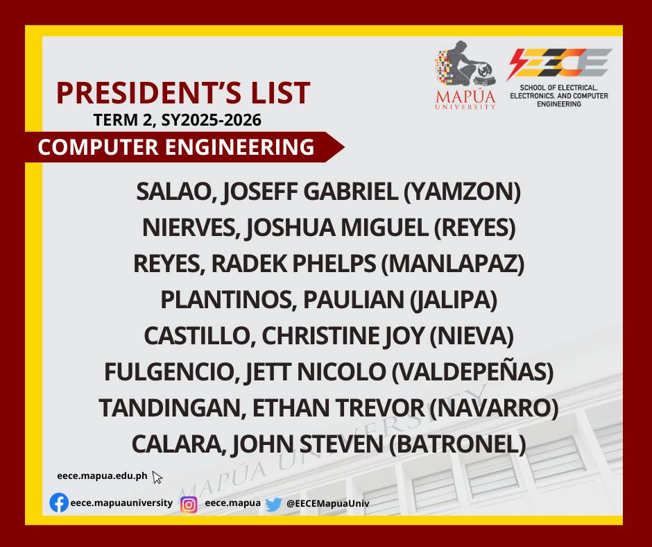🎉 Hats off to our achievers at Mapúa University! 🎉 The School of ...