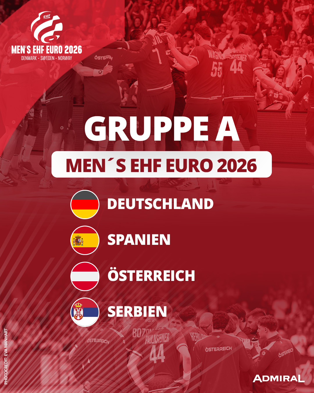 Handball - Österreichs Gruppengegner für die EHF EURO 2026 in Dänemark ...