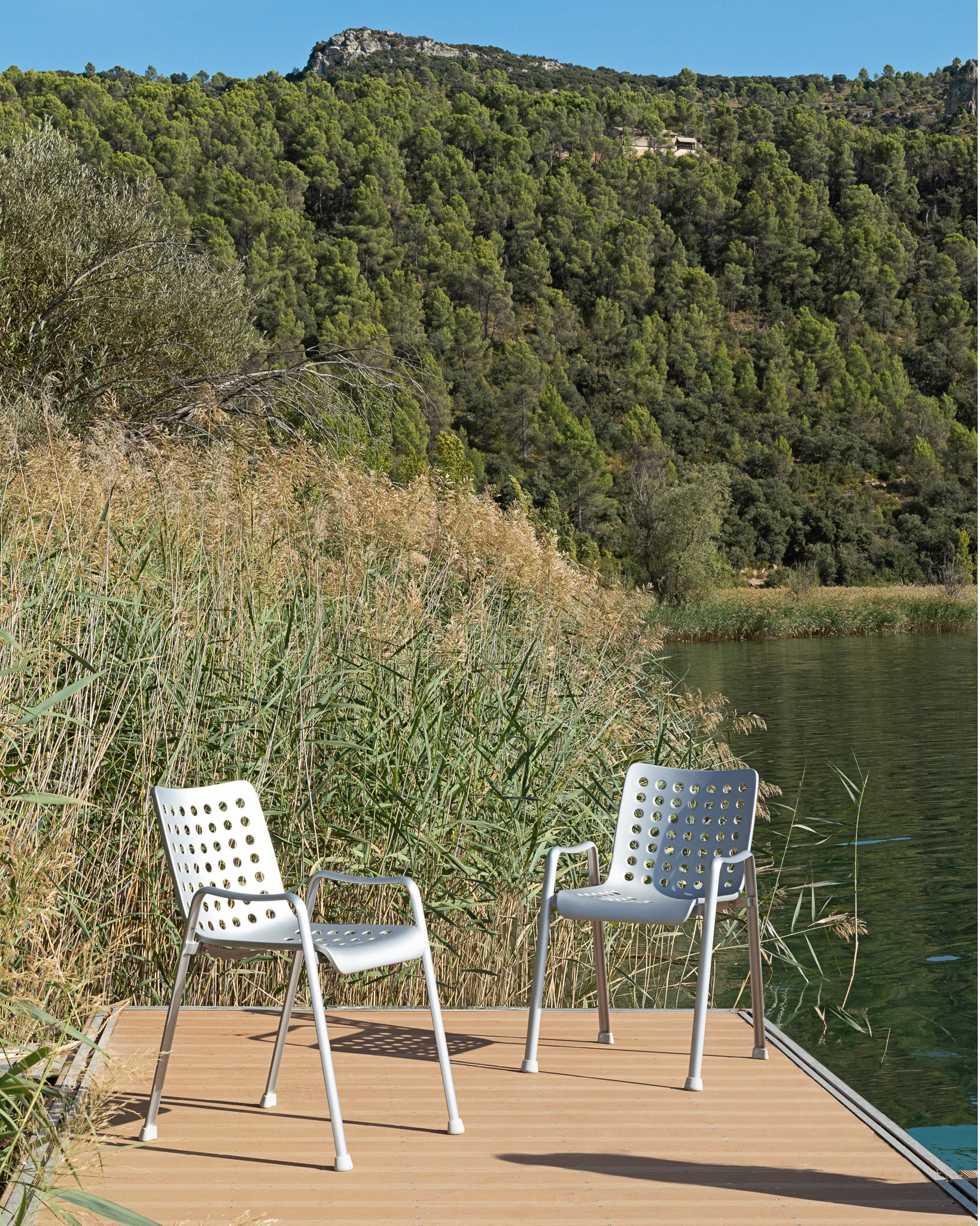 Technical innovation meets minimalist clarity. The Landi Chair by 