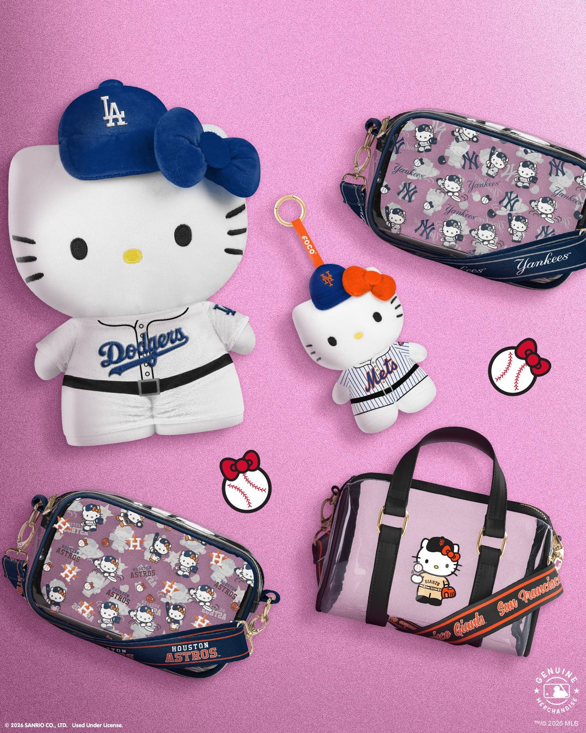 Supercute ballpark essentials ? Shop official Hello Kitty ♡ MLB 