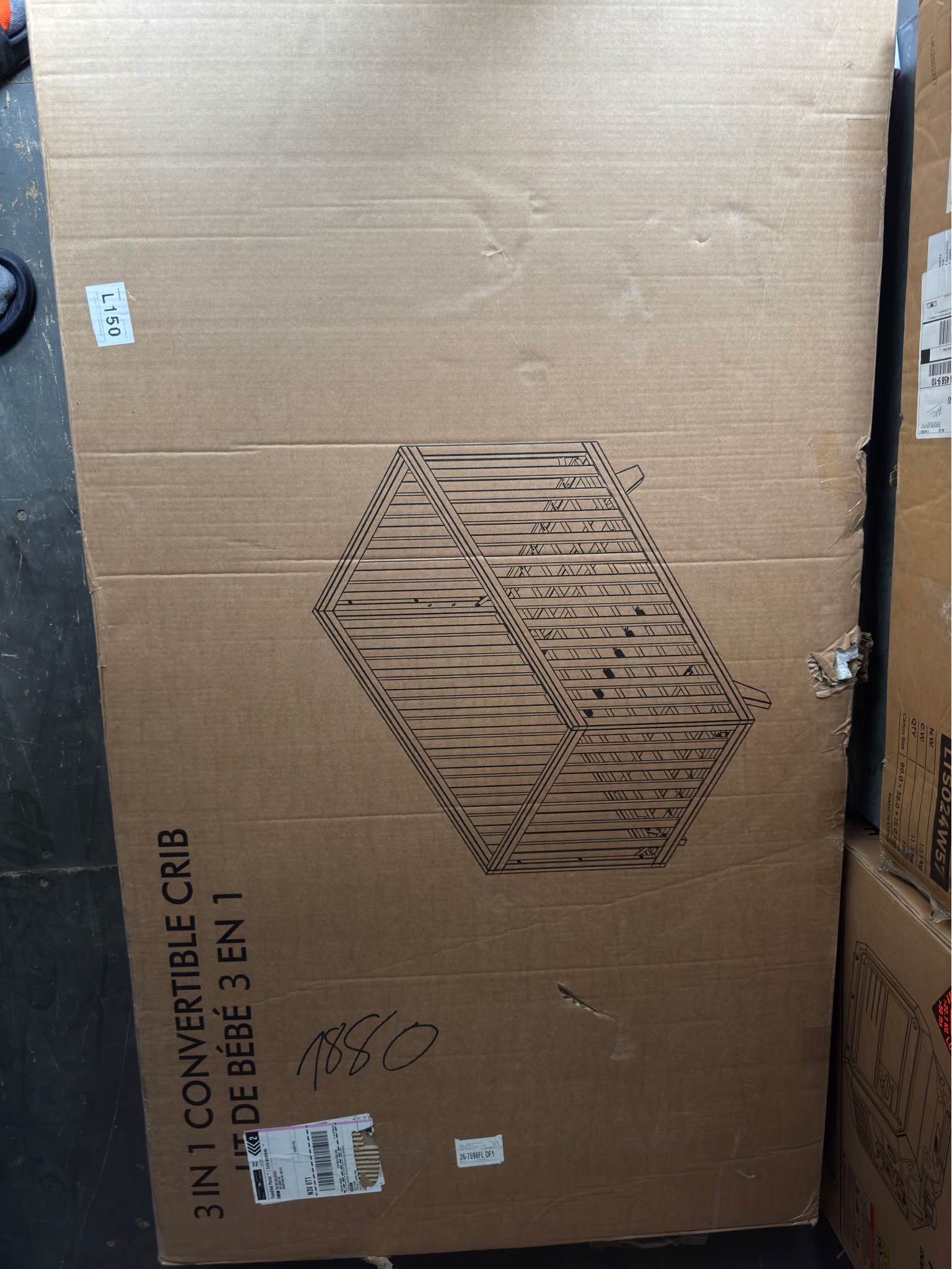 Concord Baby Cleo 3-in-1 Convertible Crib (White/Natural) – Brand New ...