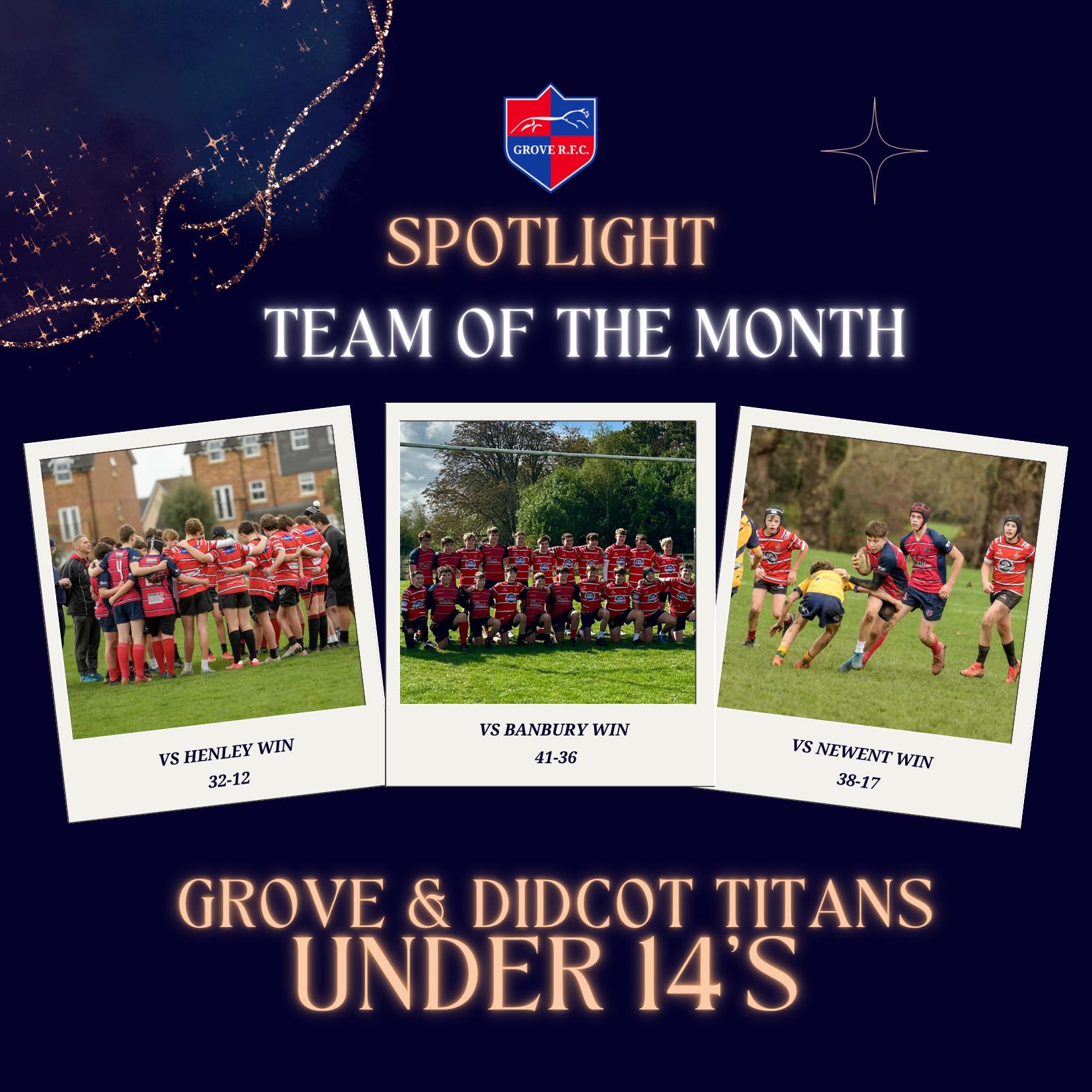 Grove RFC - 🔥 TEAM OF THE MONTH – GROVE & DIDCOT TITANS... | Facebook