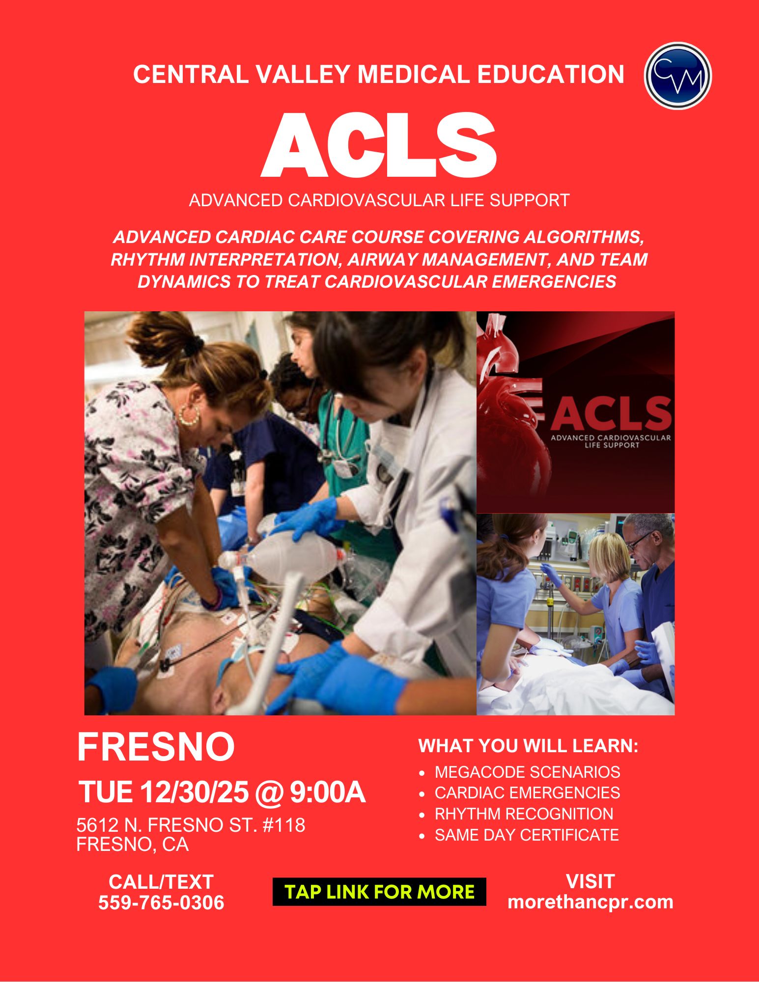 Central - 🚨 ACLS Class in Fresno – Enroll Now! 🚨 We’re hosting an in ...