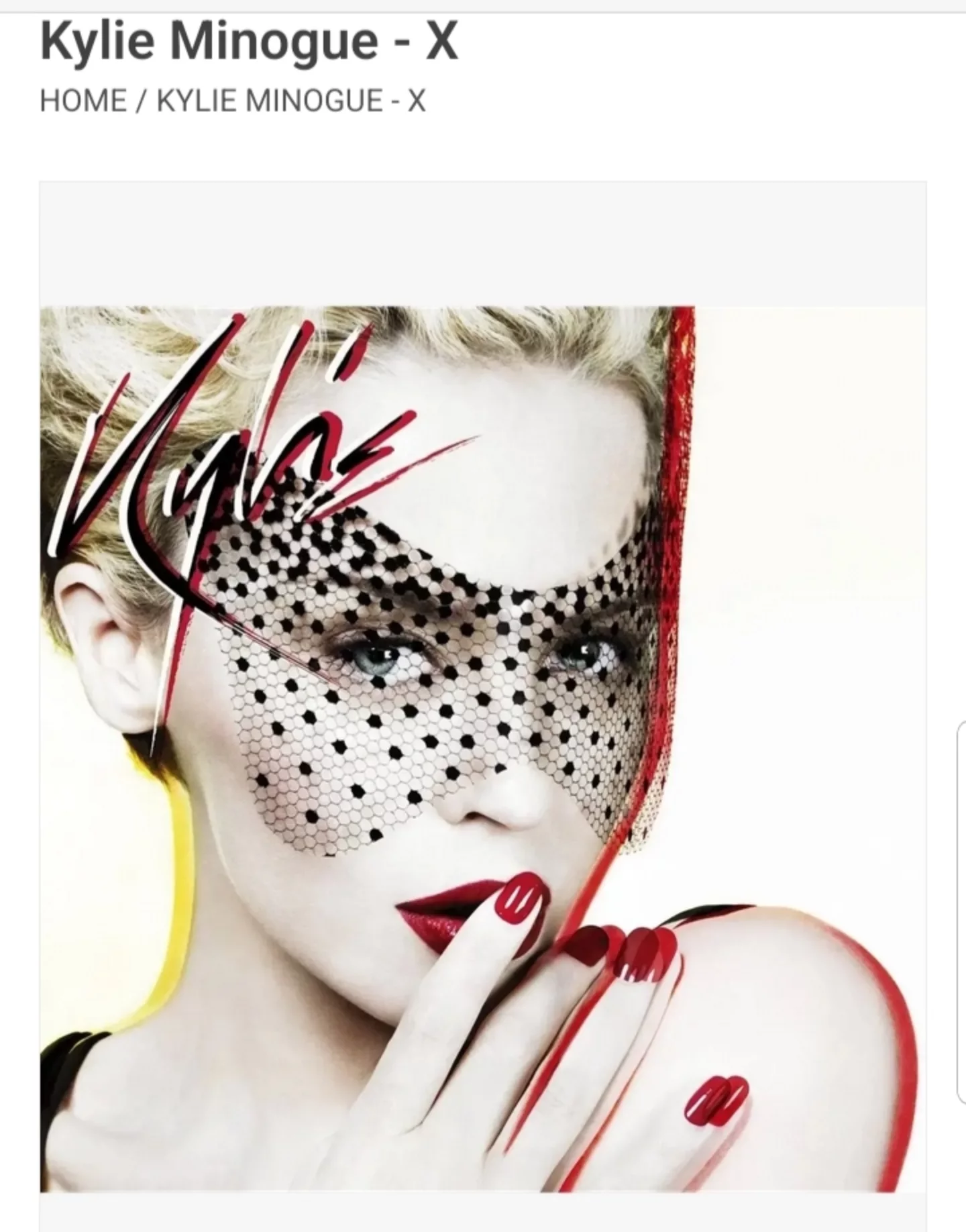 Kylie Minogue's 'X' album on 140g vinyl