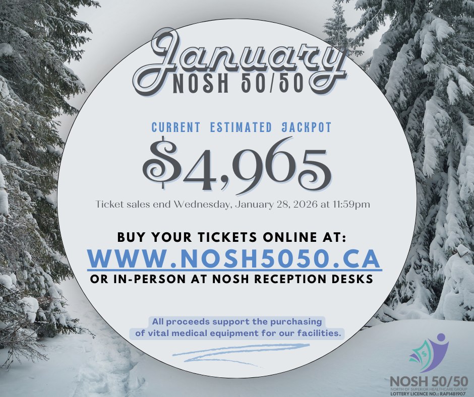 North - ⏰ LAST CHANCE — TONIGHT! ⏰ The January 2026 NOSH 50/50 is ...