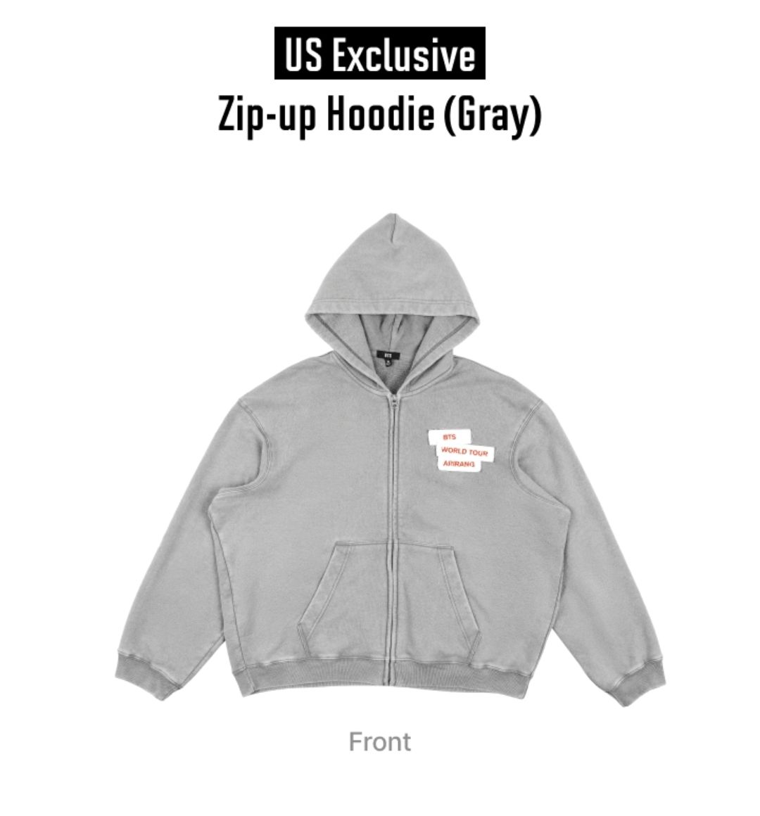 BTS Tour charcoal hoodie exchange: Size L for XL in Wisconsin?