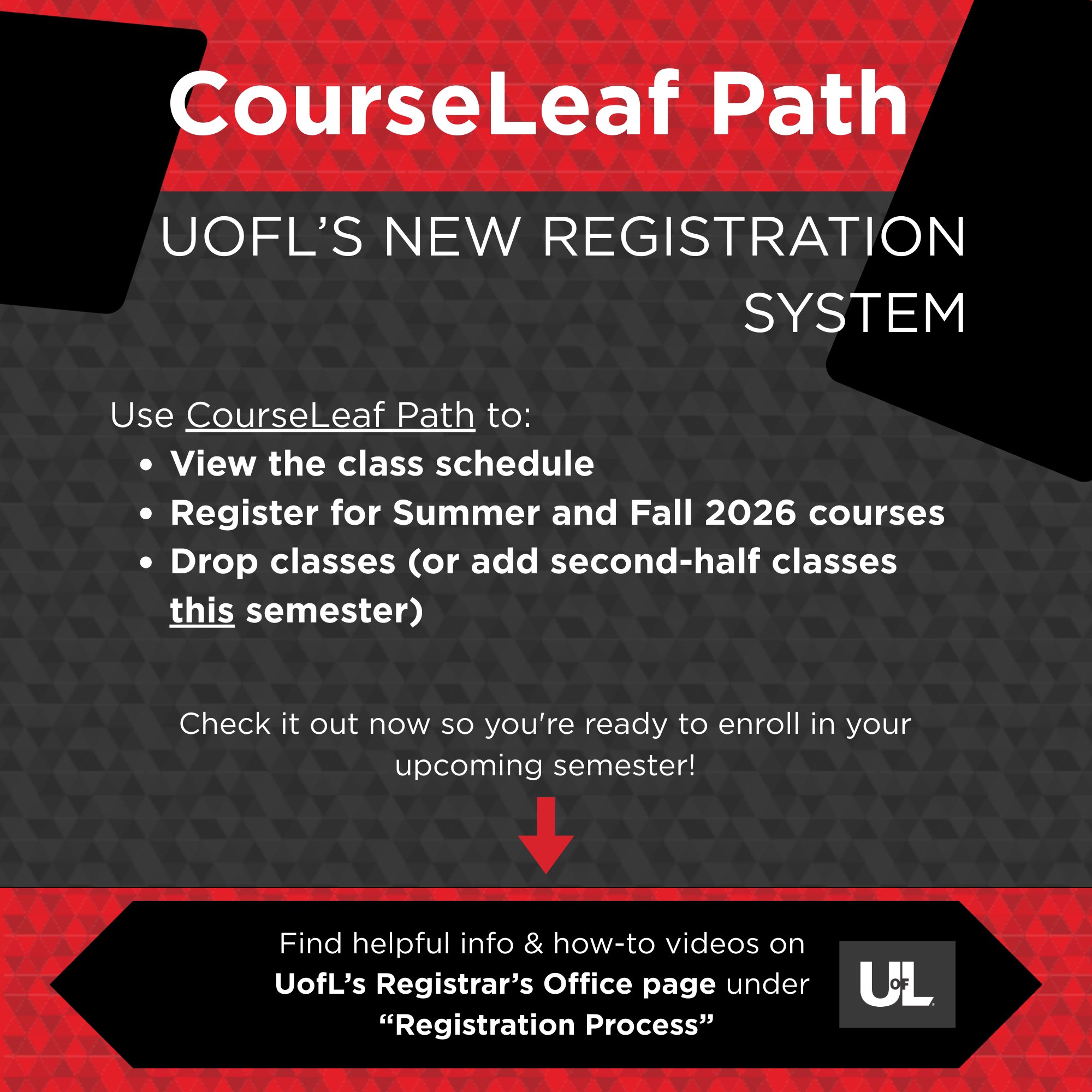 Hey Cards, U of L's new registration system CourseLeaf Path is live ...