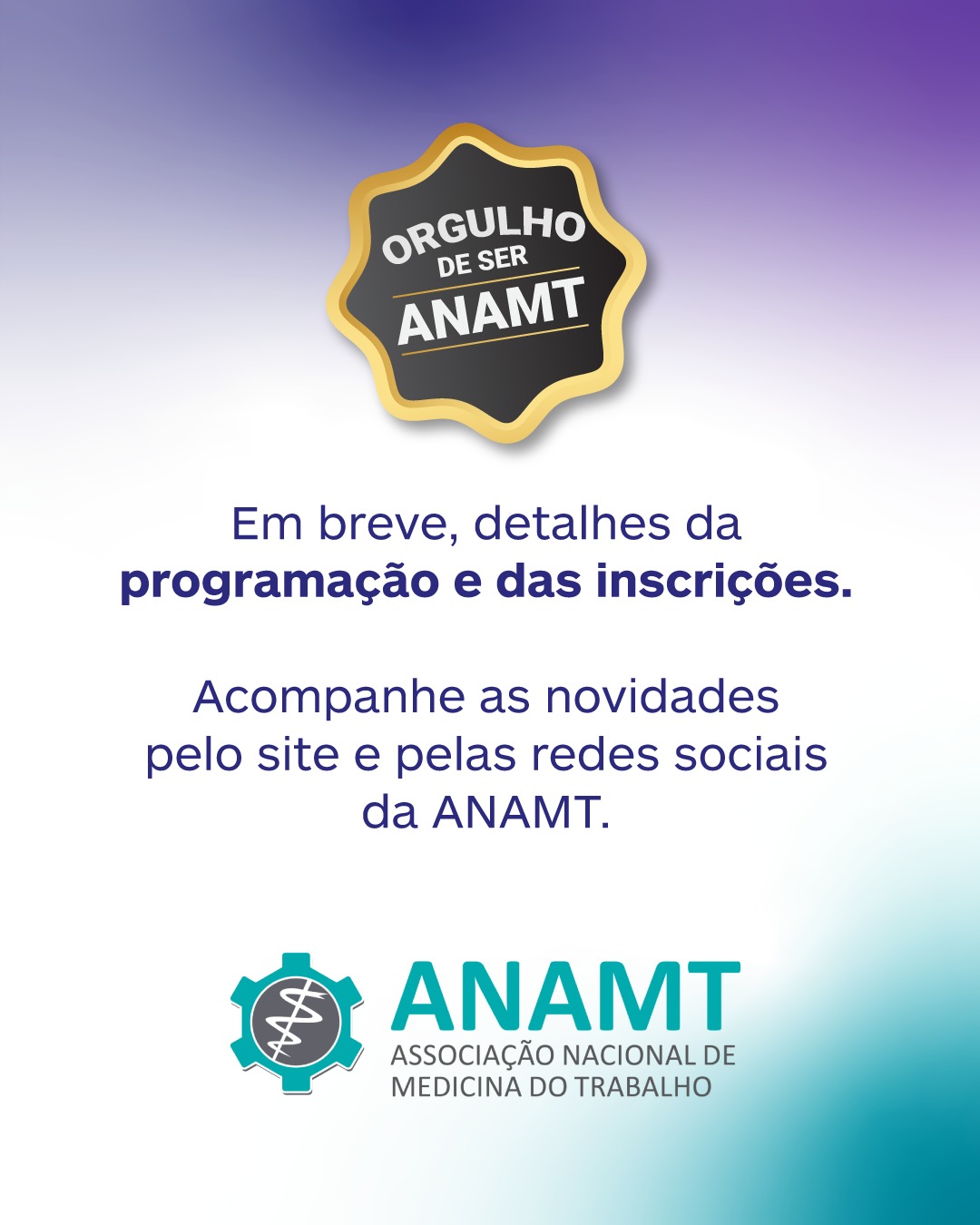 ANAMT... - ANAMT - Associação Nacional de Medicina do Trabalho