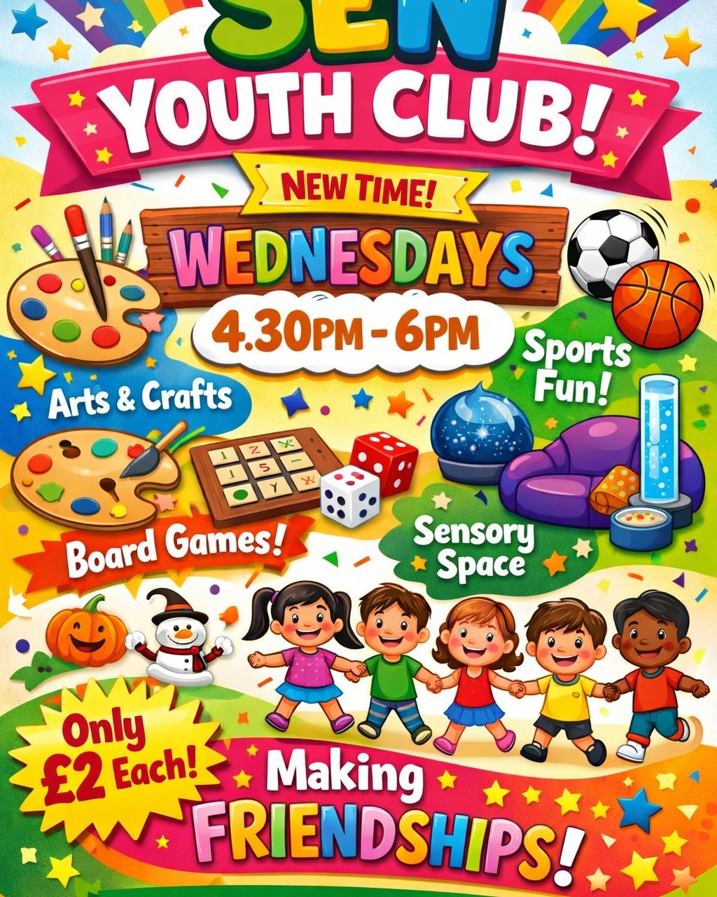 Biddulph - 🌈 SEN Youth Club – New Day & Time! 🌈 We’re excited to ...