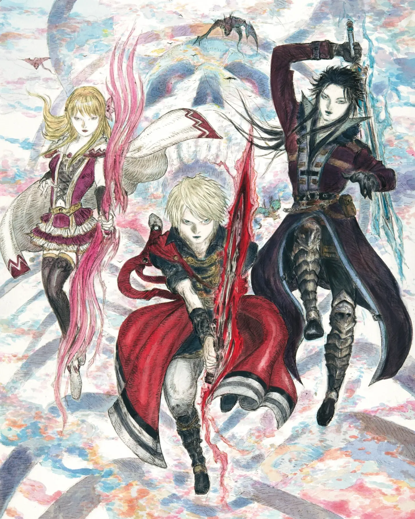 Yoshitaka Amano's official Final Fantasy Brave Exvius artworks