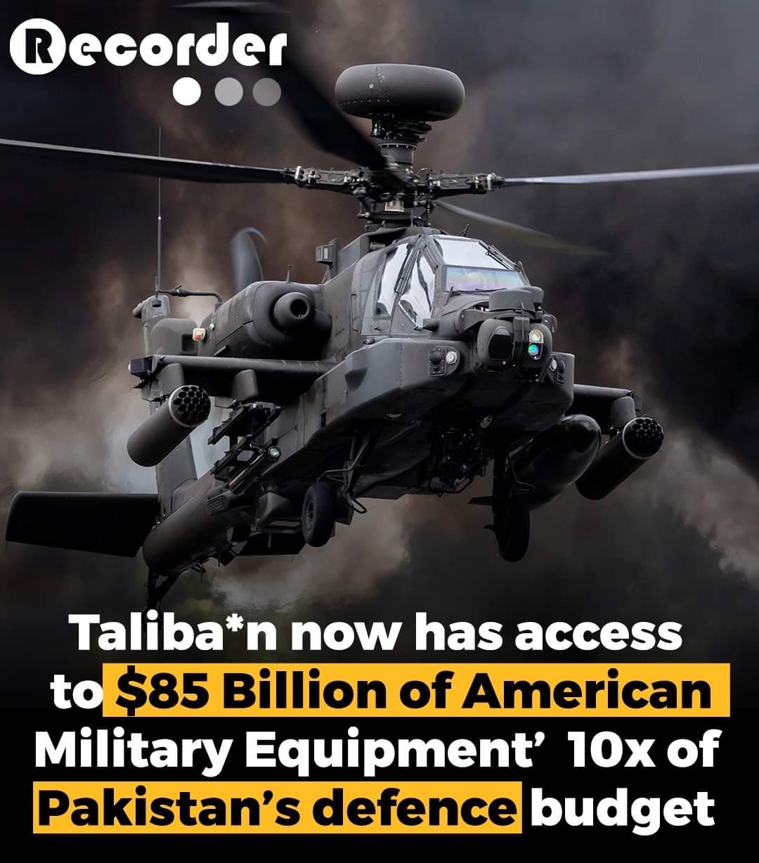 Our Pakistan - The Talib*an now has access to $85 billion... | Facebook
