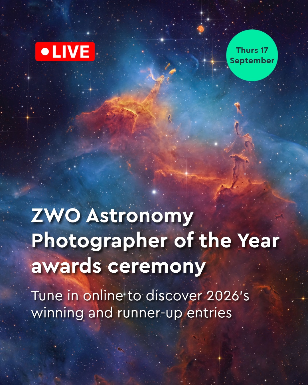 ✨ZWO Astronomy Photographer of the Year is the world's biggest